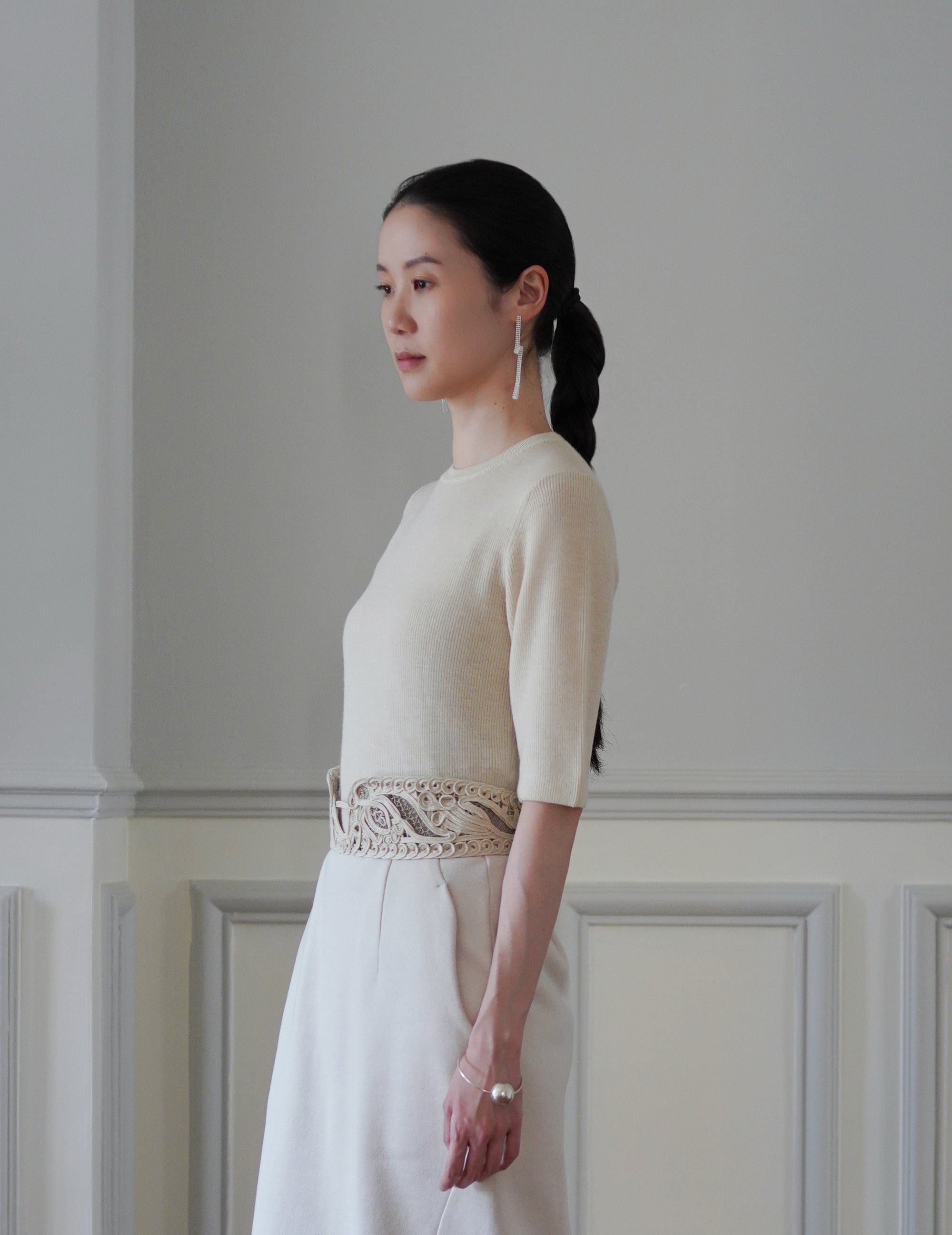 Kami Cashmere Top・Ivory