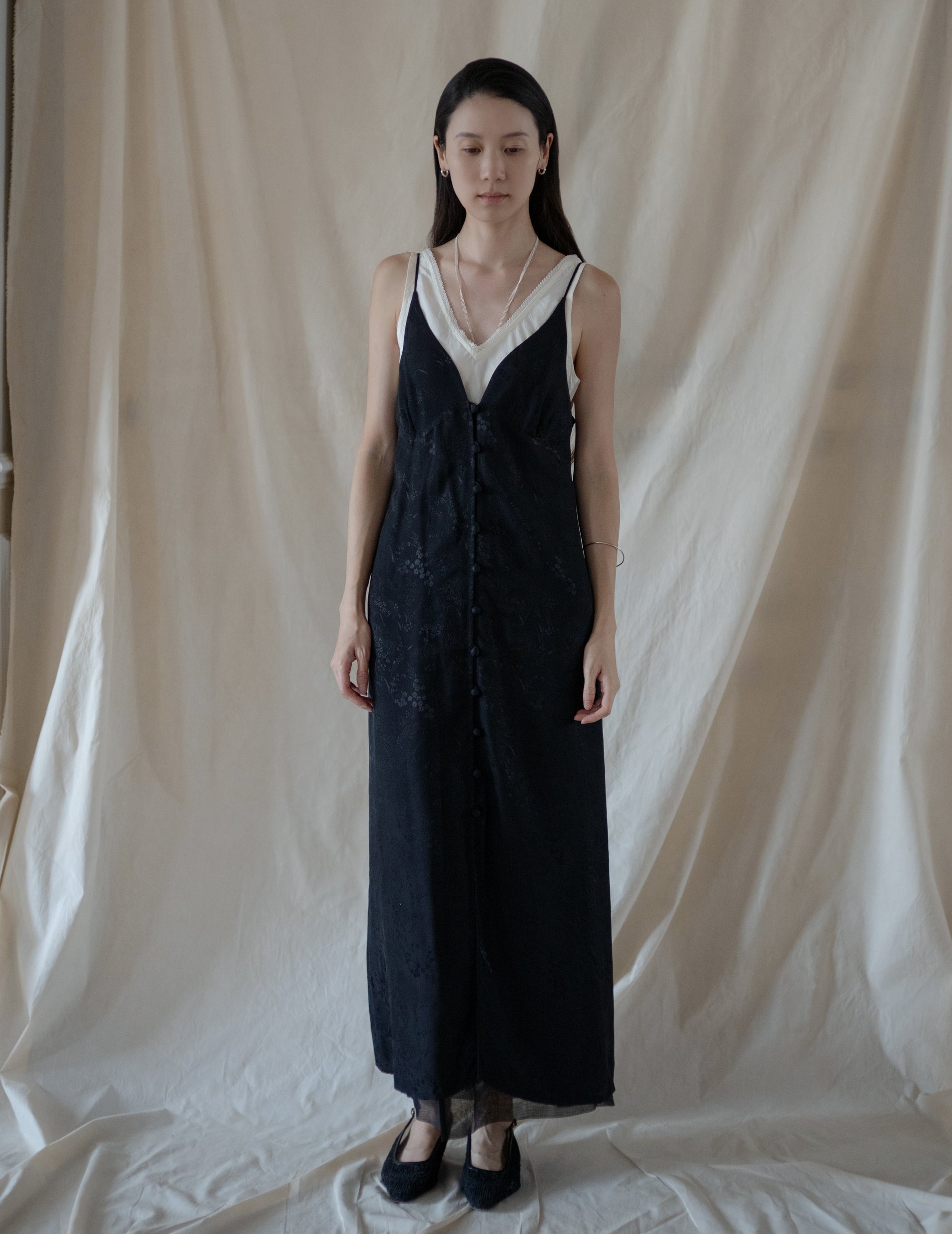 DAPHNE LONG SLIPDRESS・White