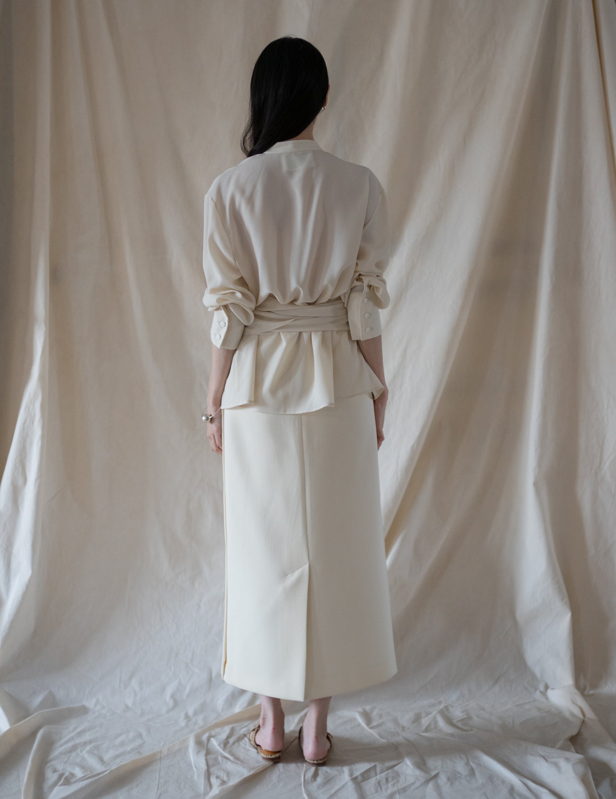 Belt Fringe Shirt・Ivory