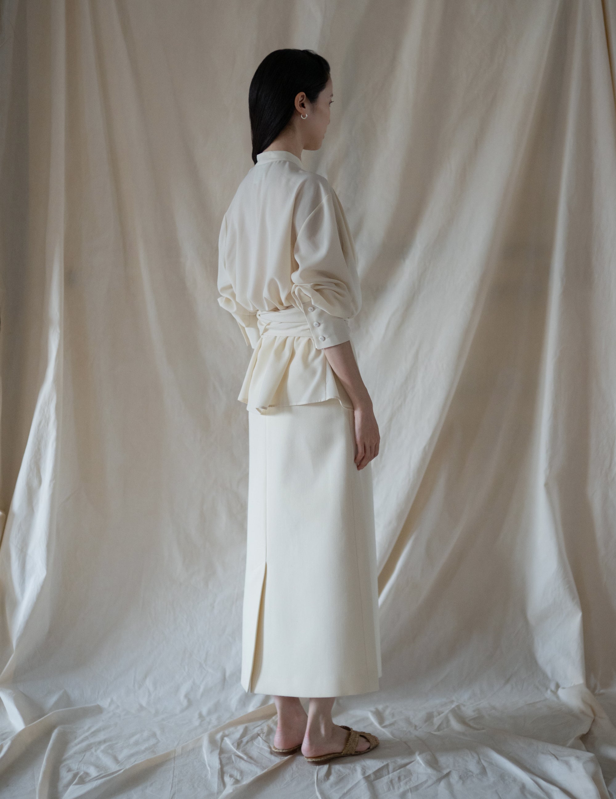 Belt Fringe Shirt・Ivory