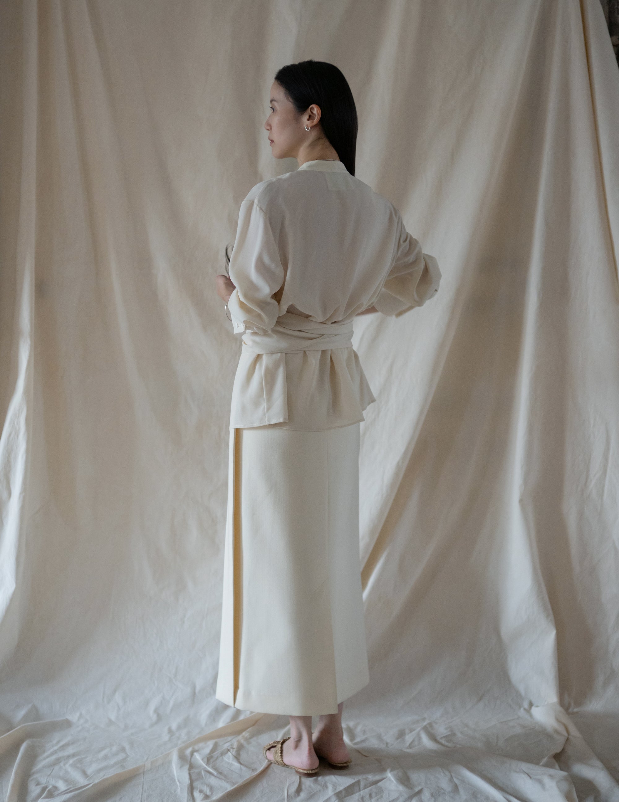 Belt Fringe Shirt・Ivory