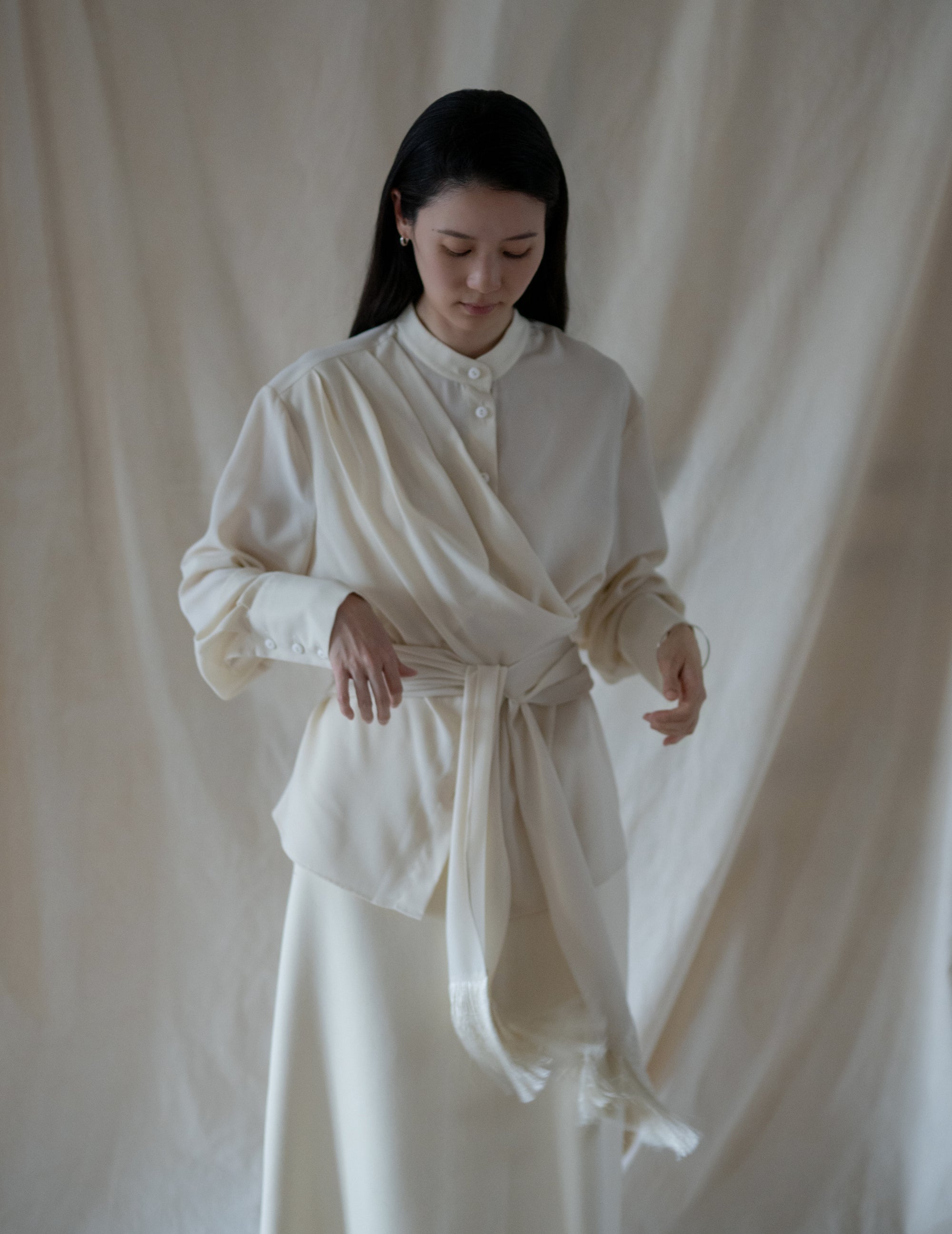 Belt Fringe Shirt・Ivory