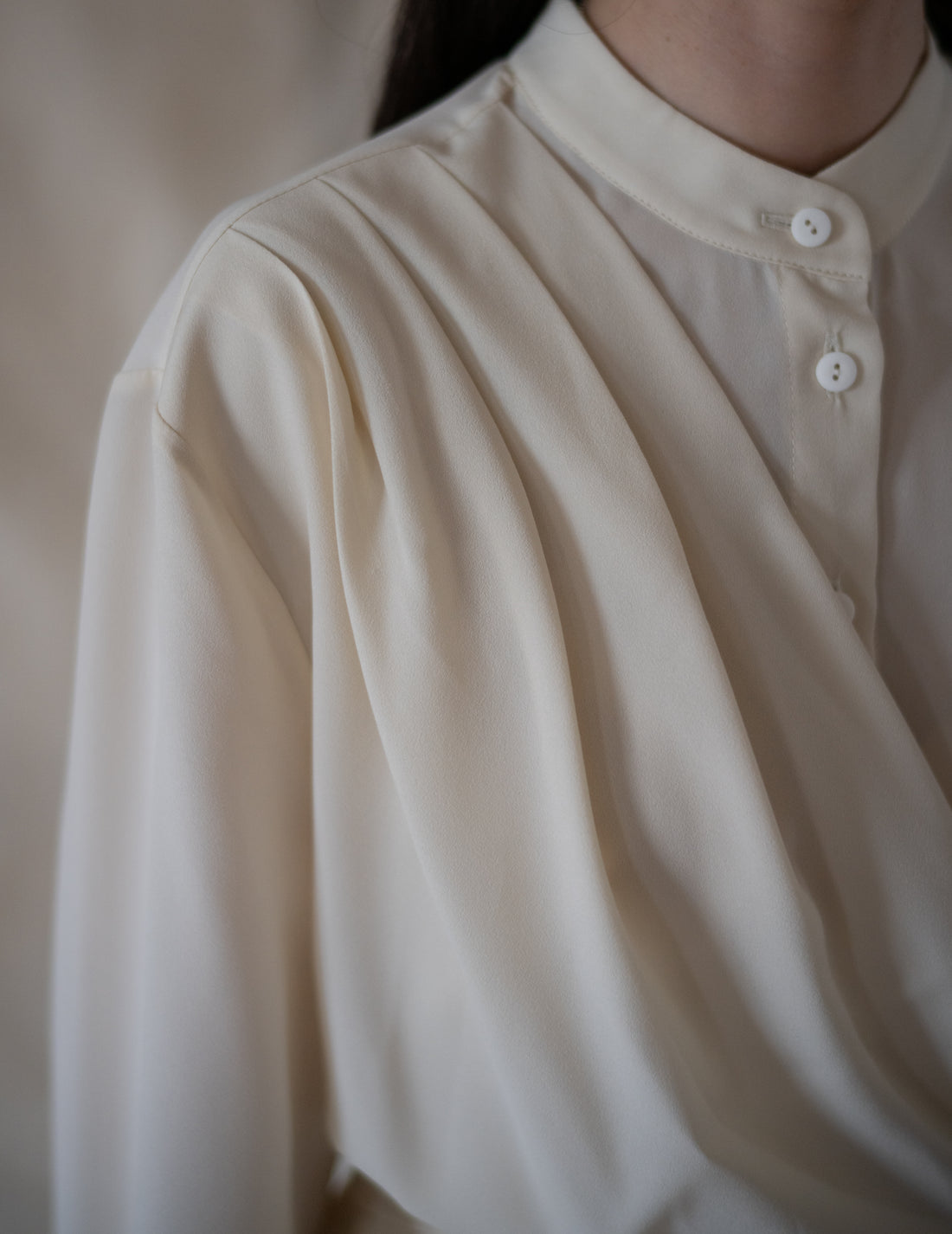 DELEGAN | Belt Fringe Shirt・Ivory