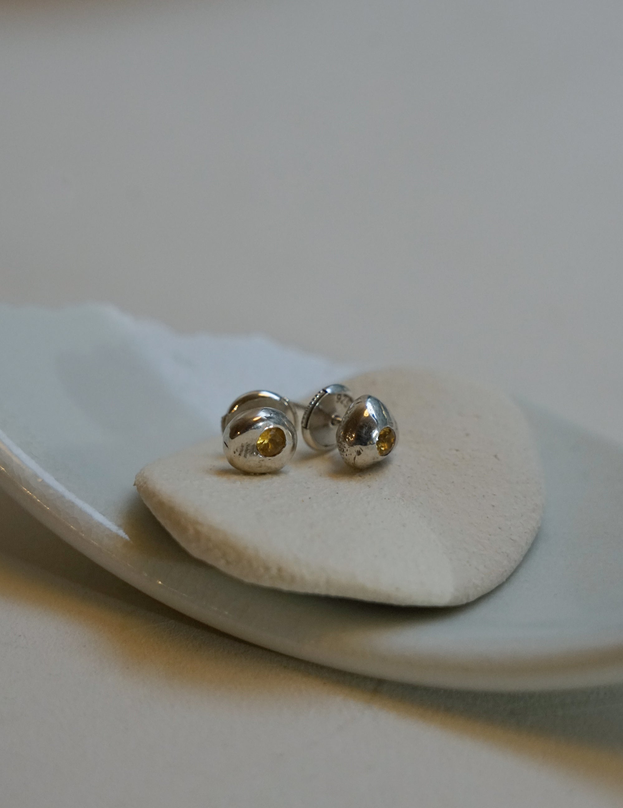 Peradam Yellow Sapphire Studs