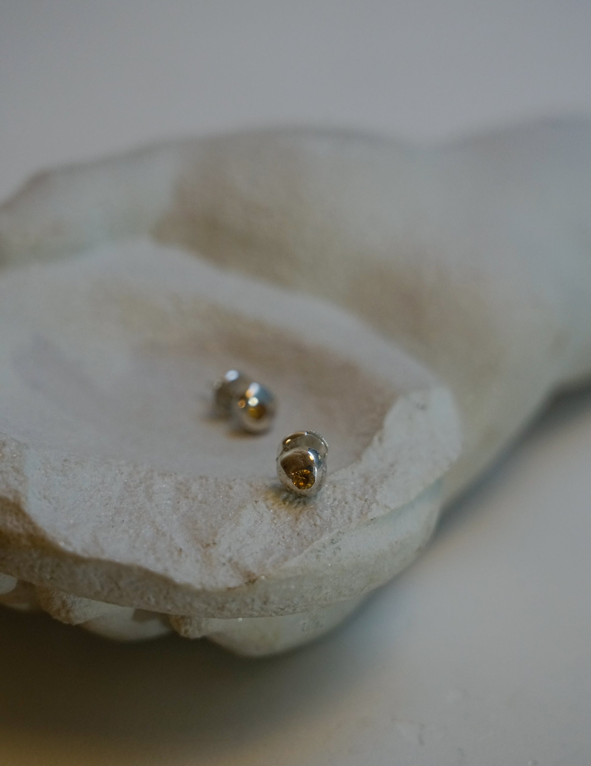 Peradam Yellow Sapphire Studs