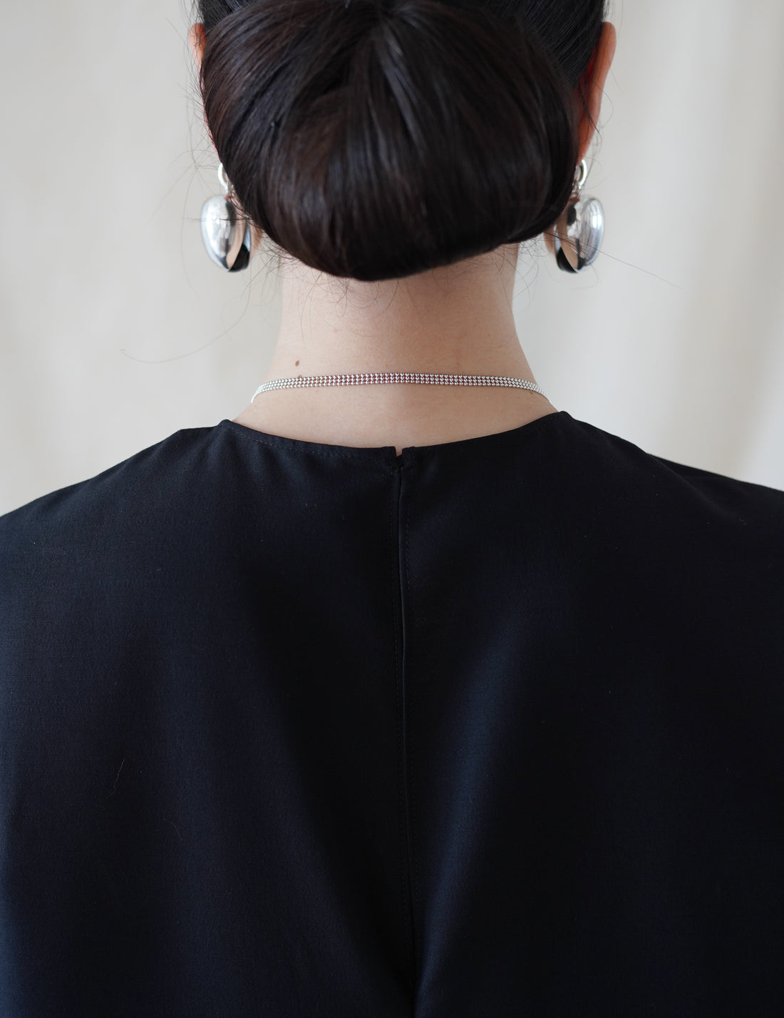 SCEARN | Wool Silk Dress・Black