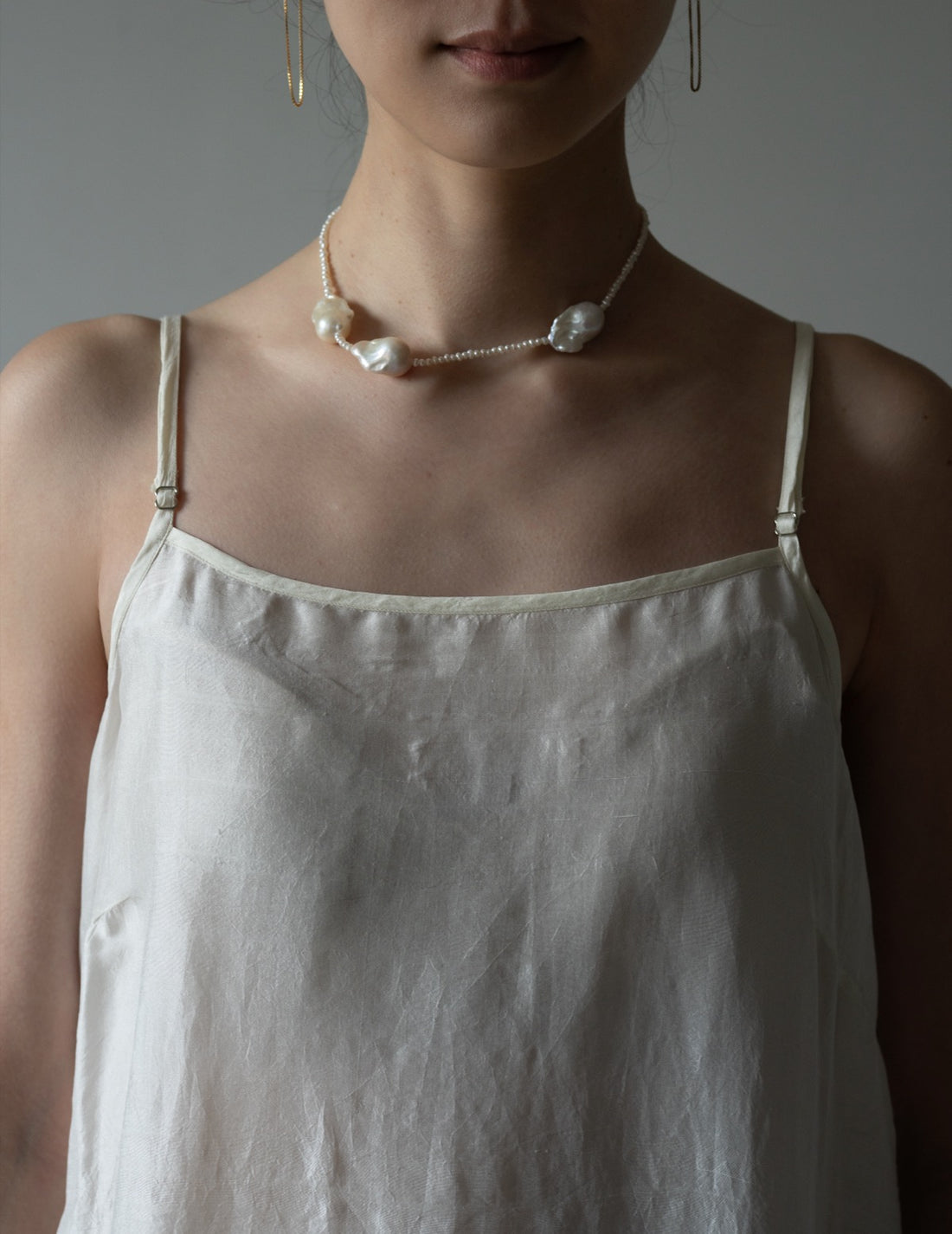 Pandora Silk Slip Dress・Ivory