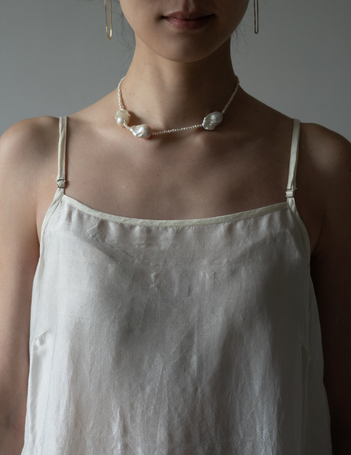 Pandora Silk Slip Dress・Ivory