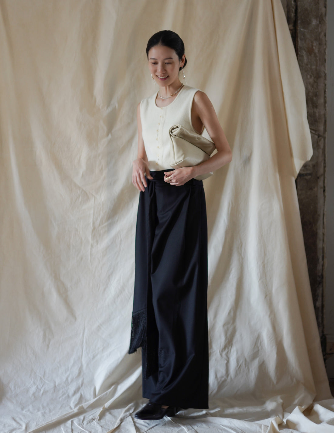 CORTANA | Delhi S Clutch・Ecru