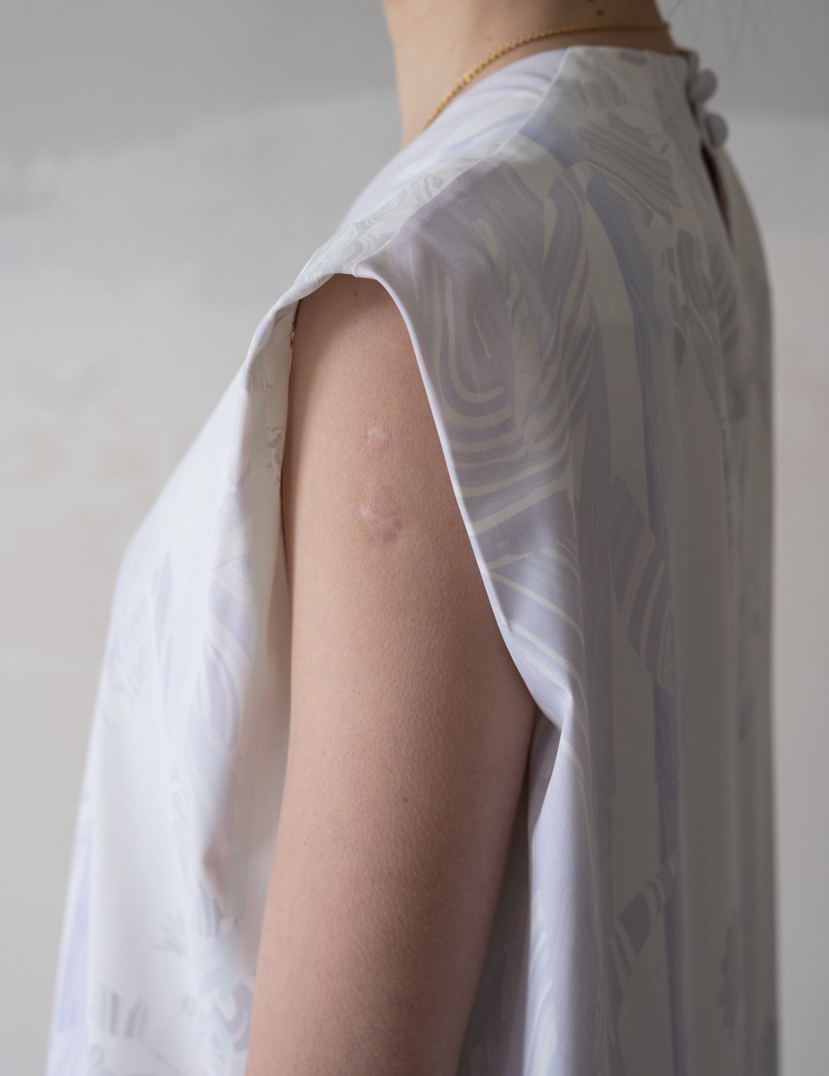 Marble Print Jersey Dress・Purple