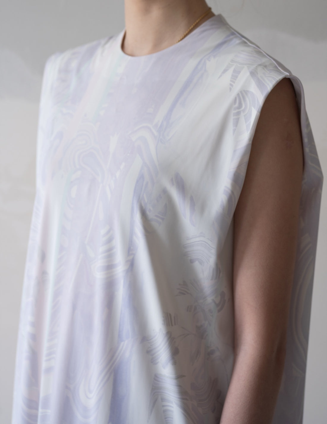 Marble Print Jersey Dress・Purple