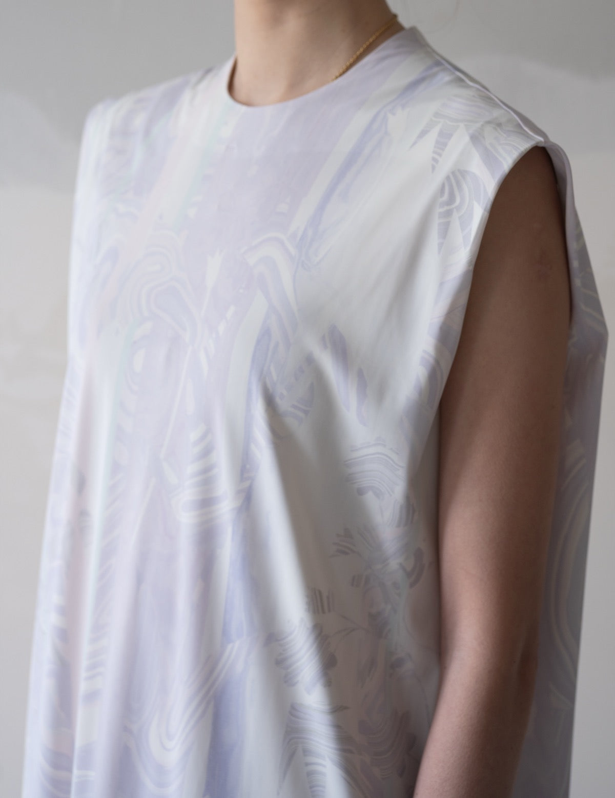 Marble Print Jersey Dress・Purple