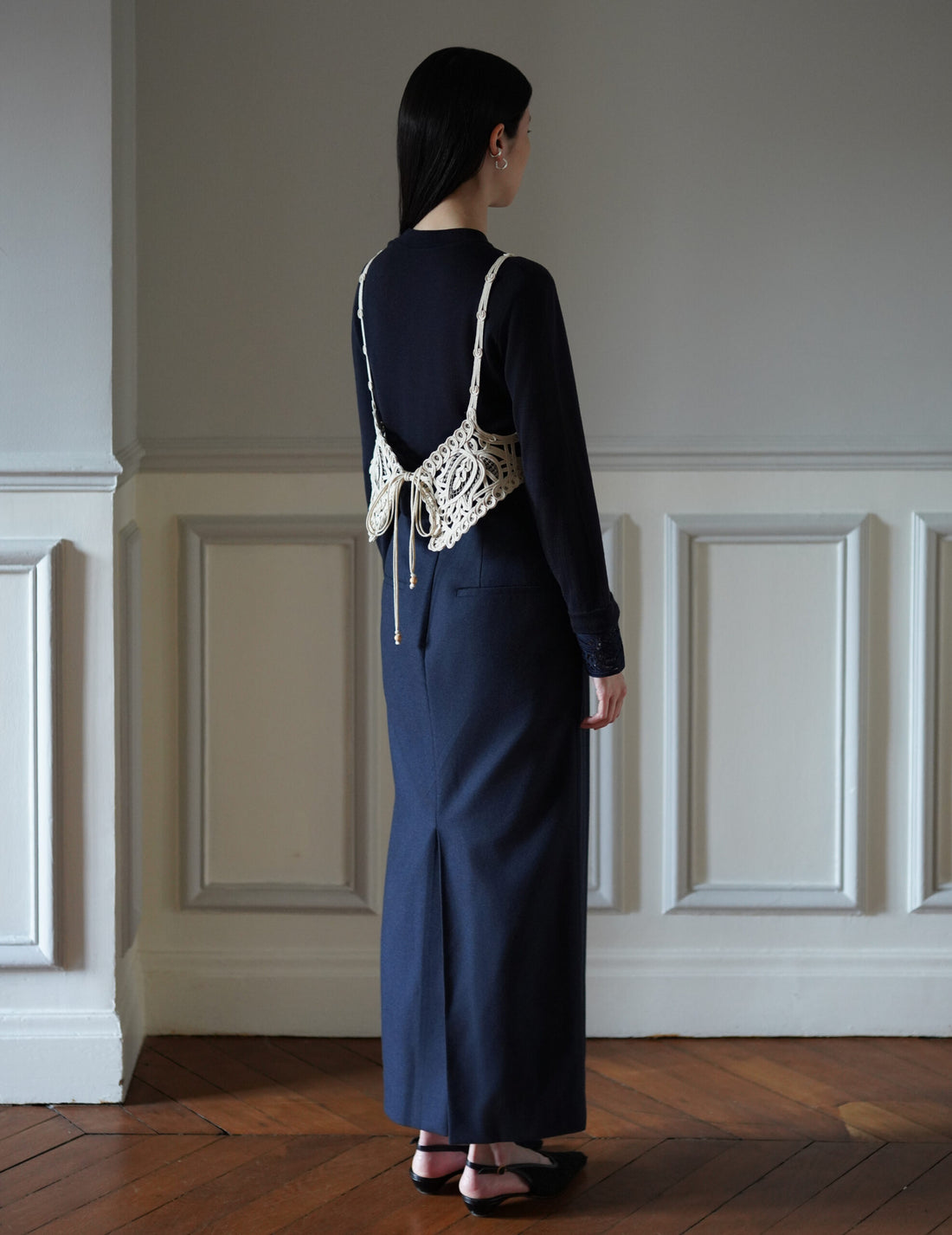 Mame Kurogouchi  | Cording Embroidery Vest・Ecru