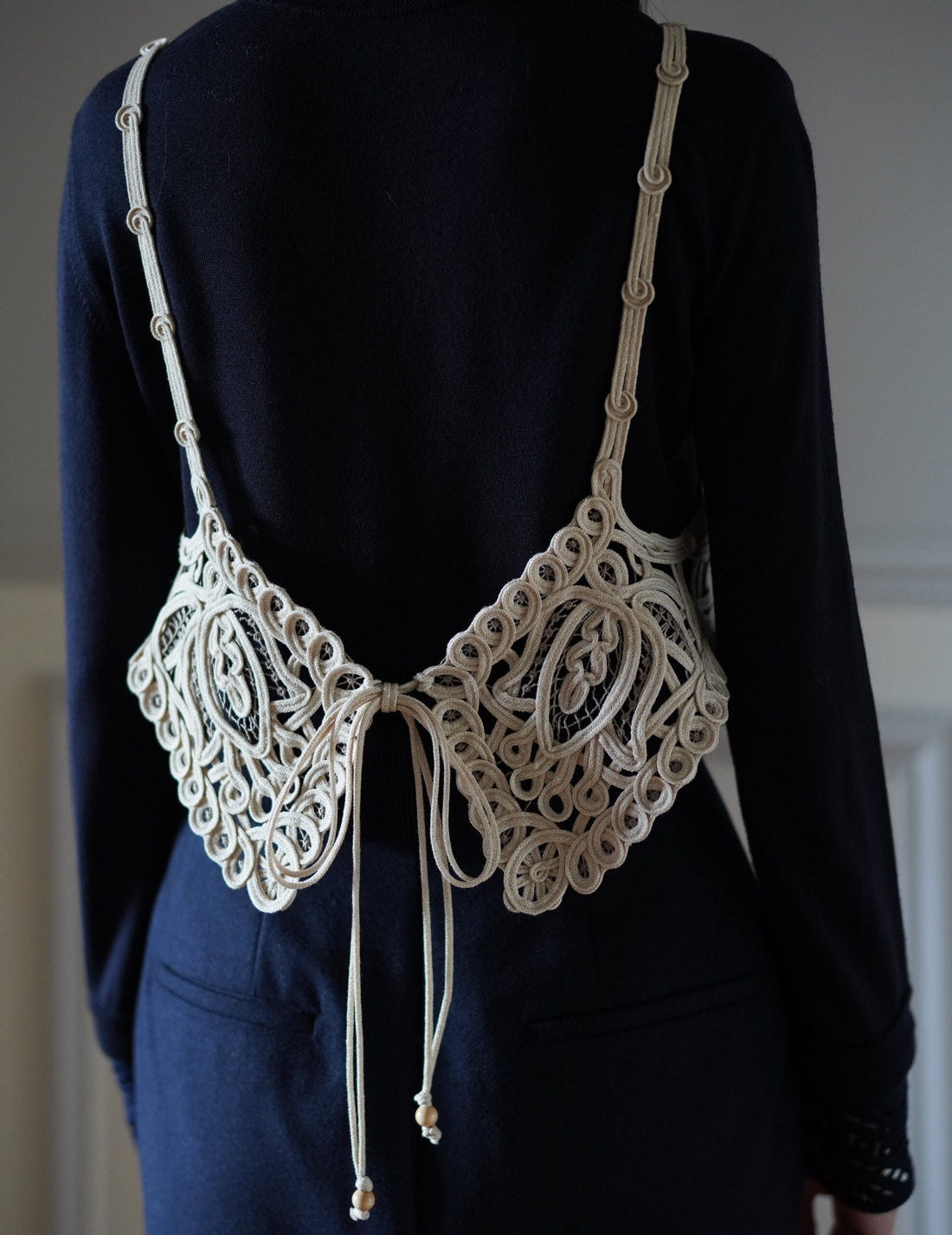 Mame Kurogouchi  | Cording Embroidery Vest・Ecru