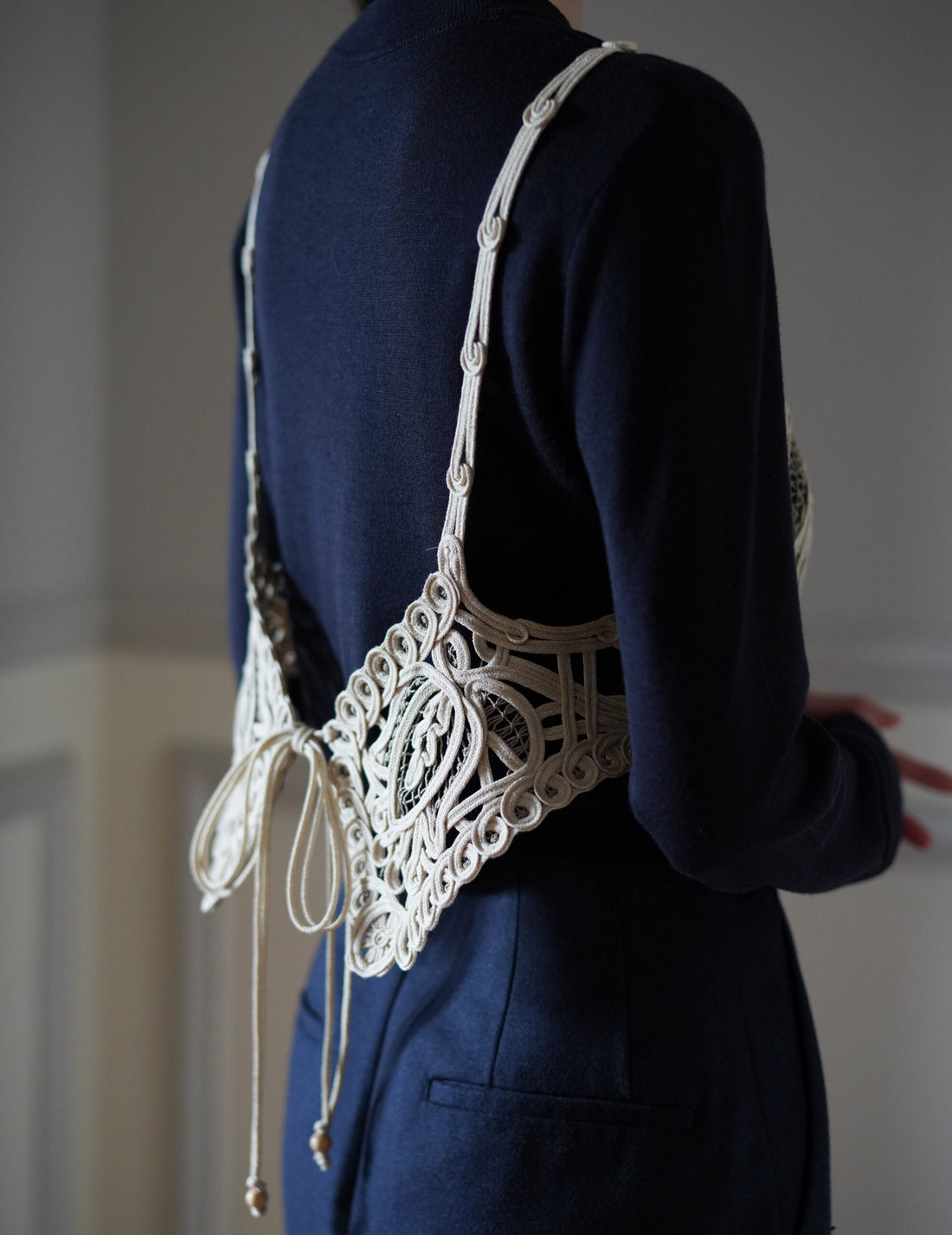 Mame Kurogouchi  | Cording Embroidery Vest・Ecru