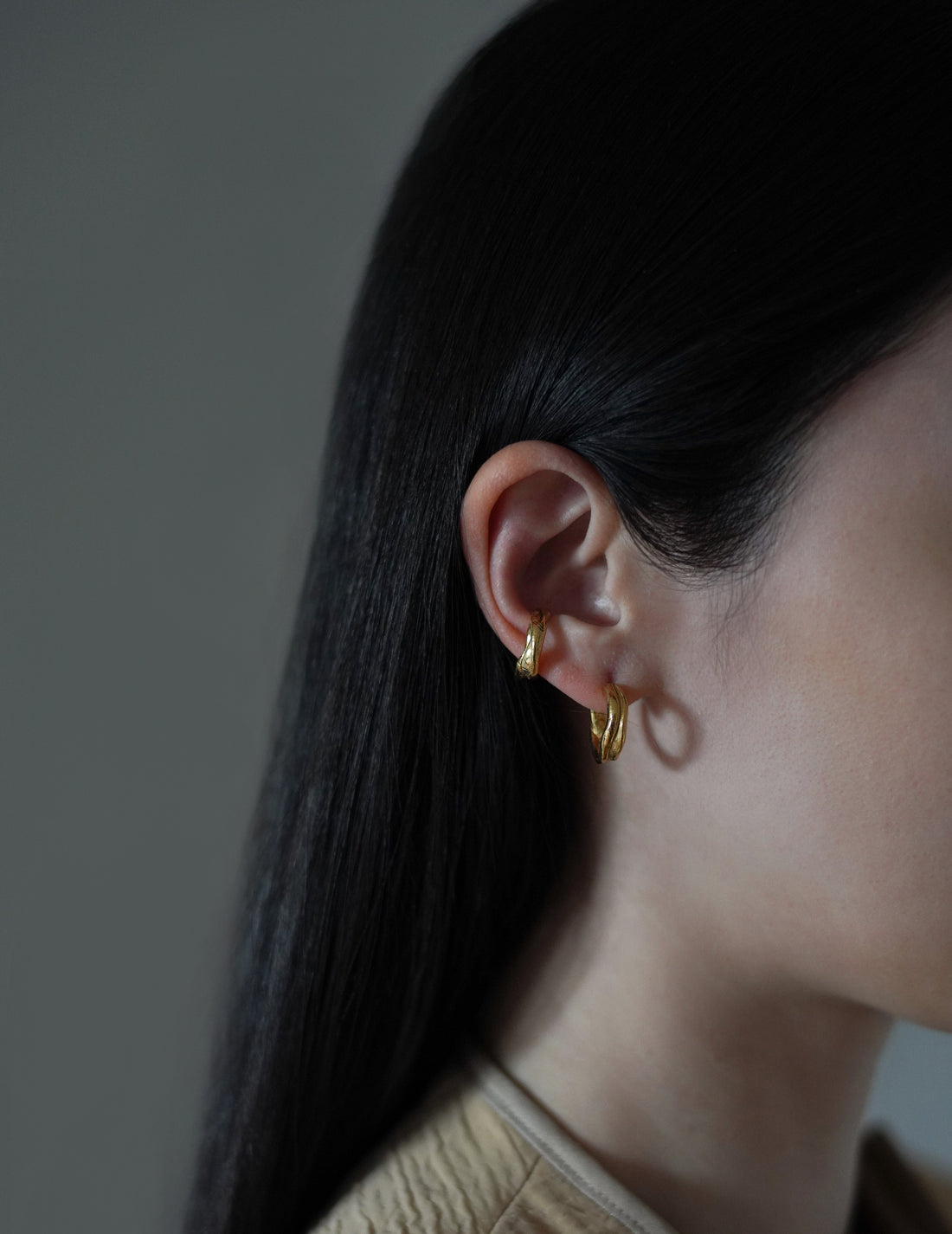 DRIP CHUNKY EAR CUFF・Gold