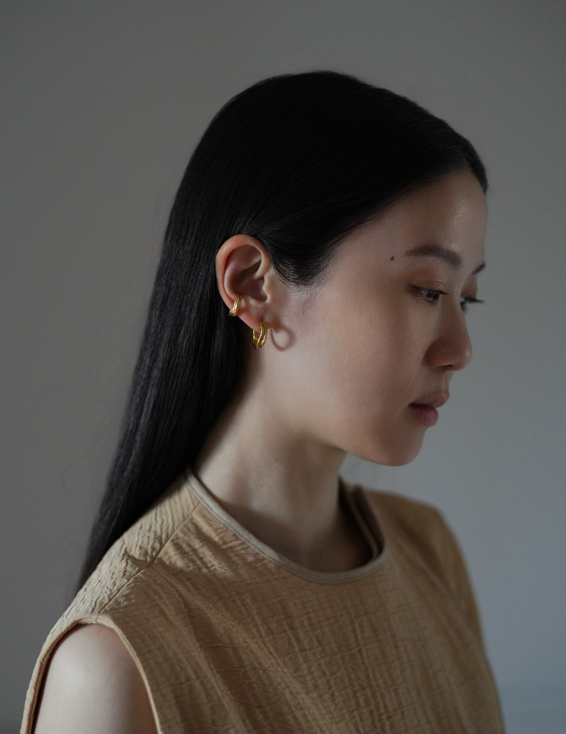 DRIP CHUNKY EAR CUFF・Gold