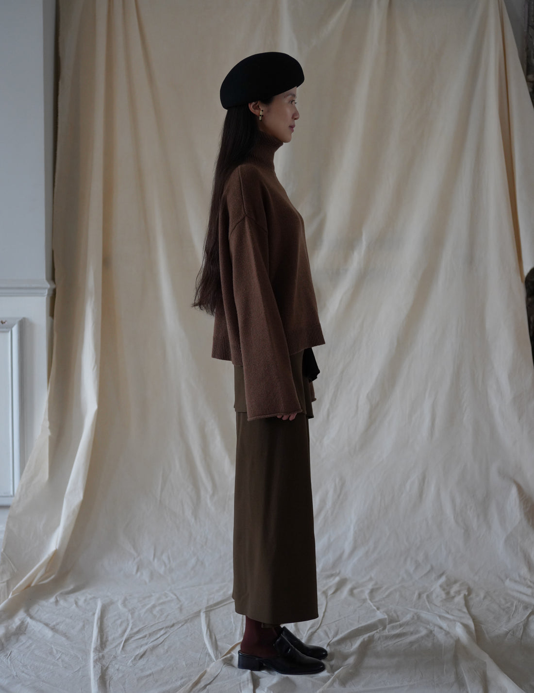 ALICIA SWEATER - Khaki Brown