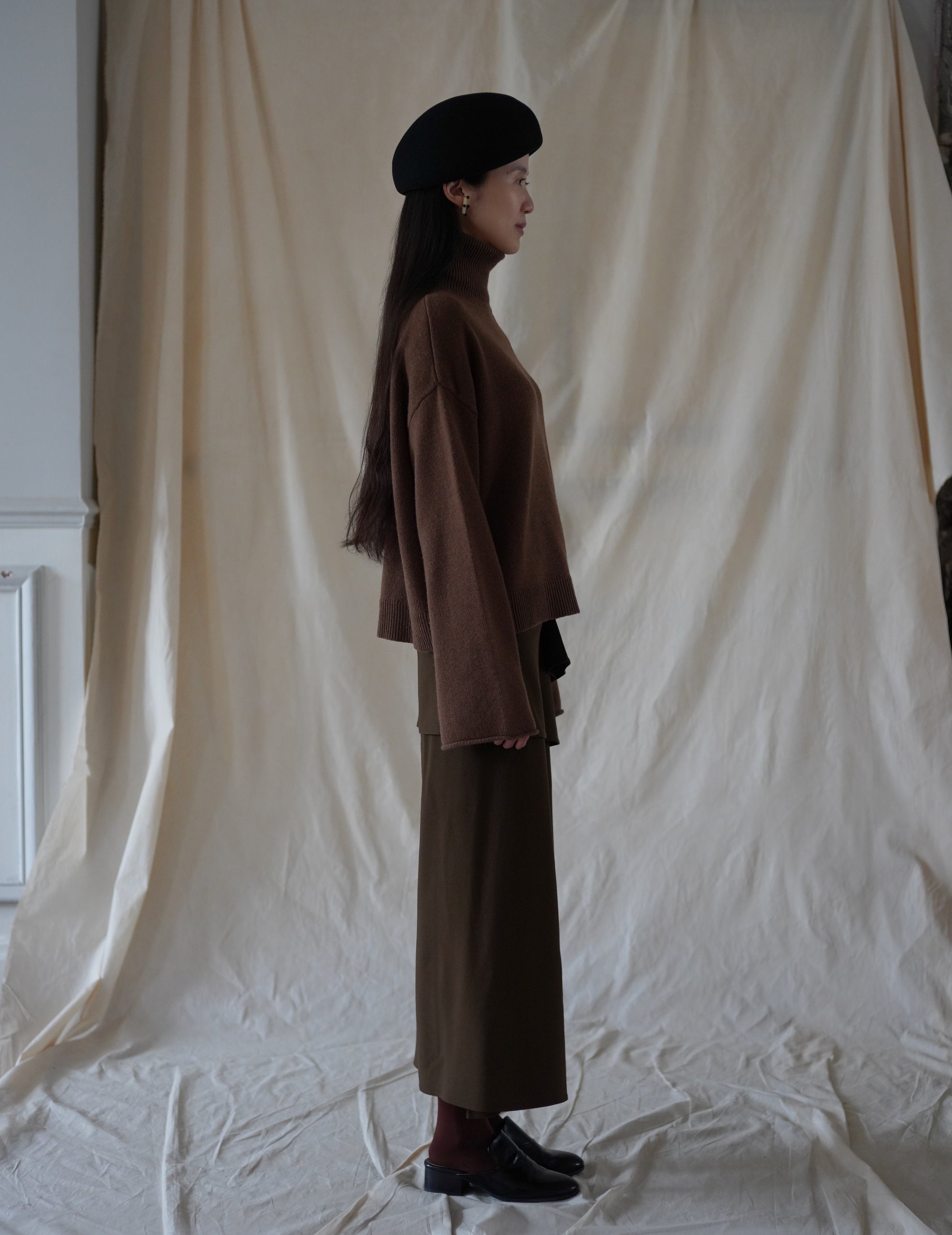 ALICIA SWEATER - Khaki Brown