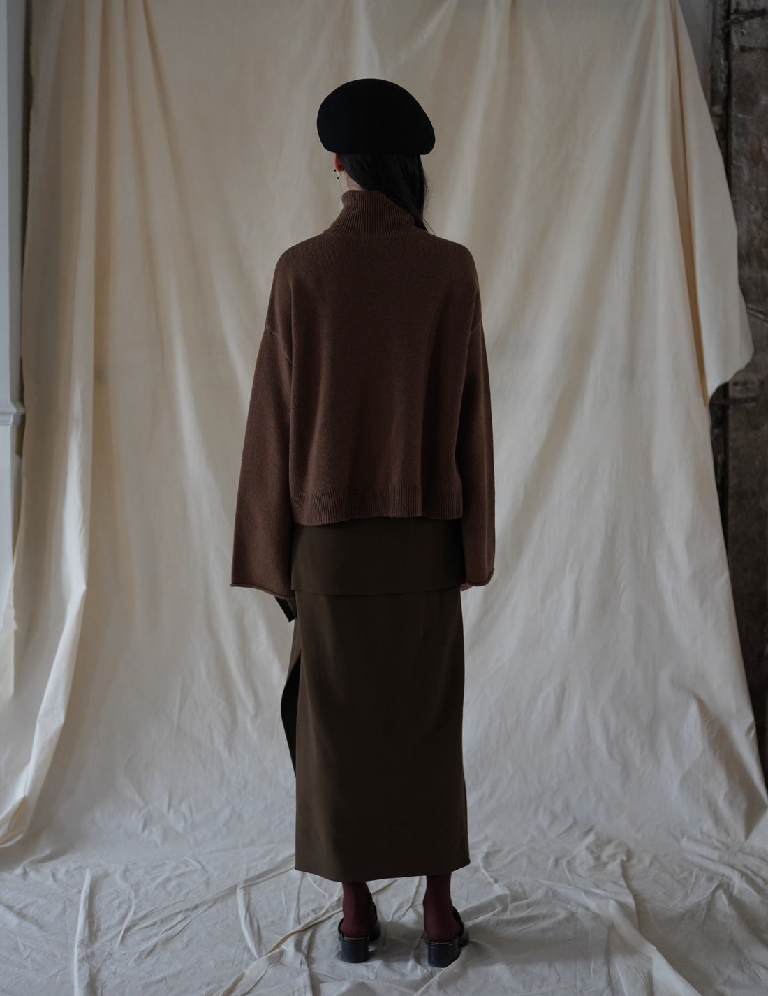 ALICIA SWEATER - Khaki Brown