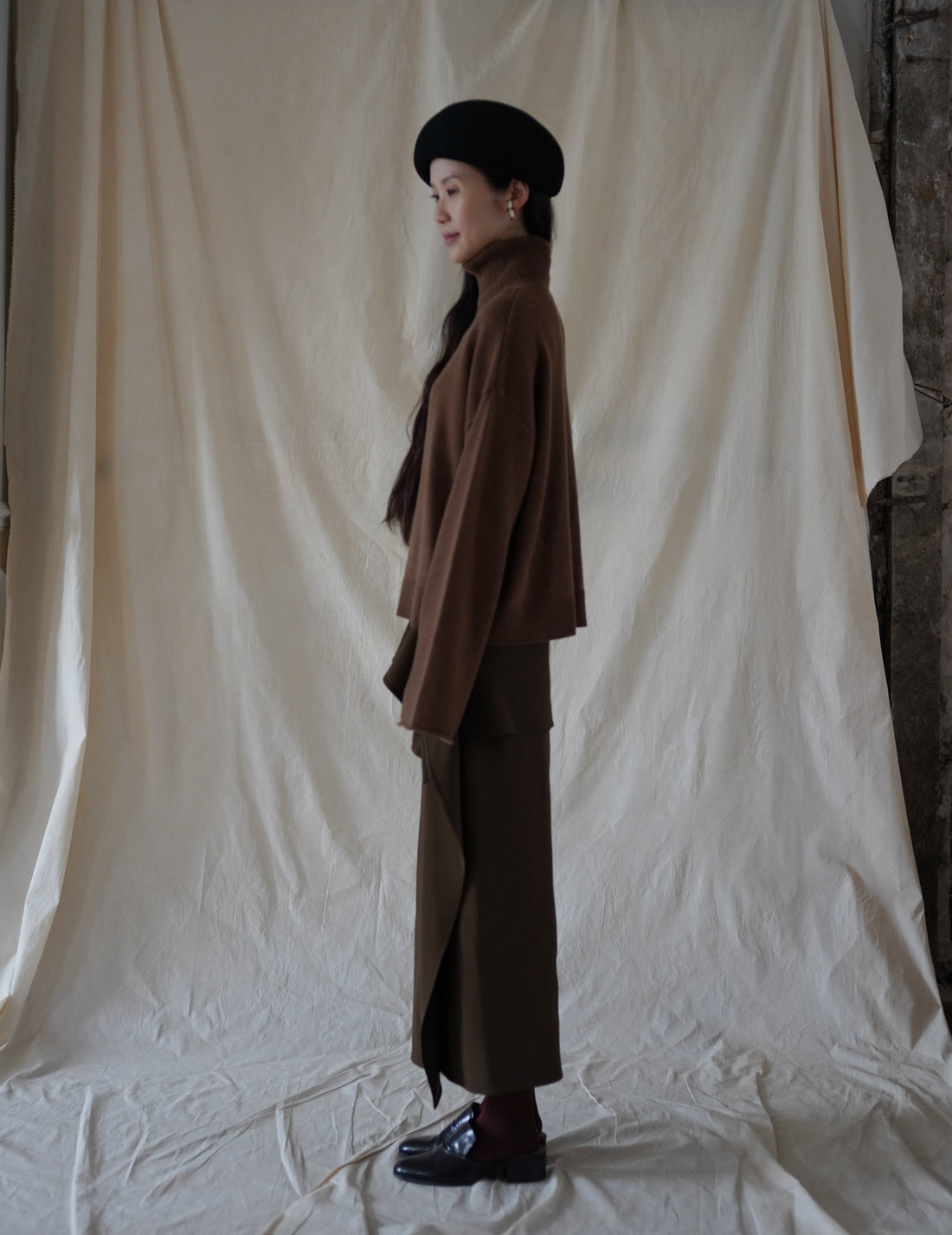 ALICIA SWEATER - Khaki Brown