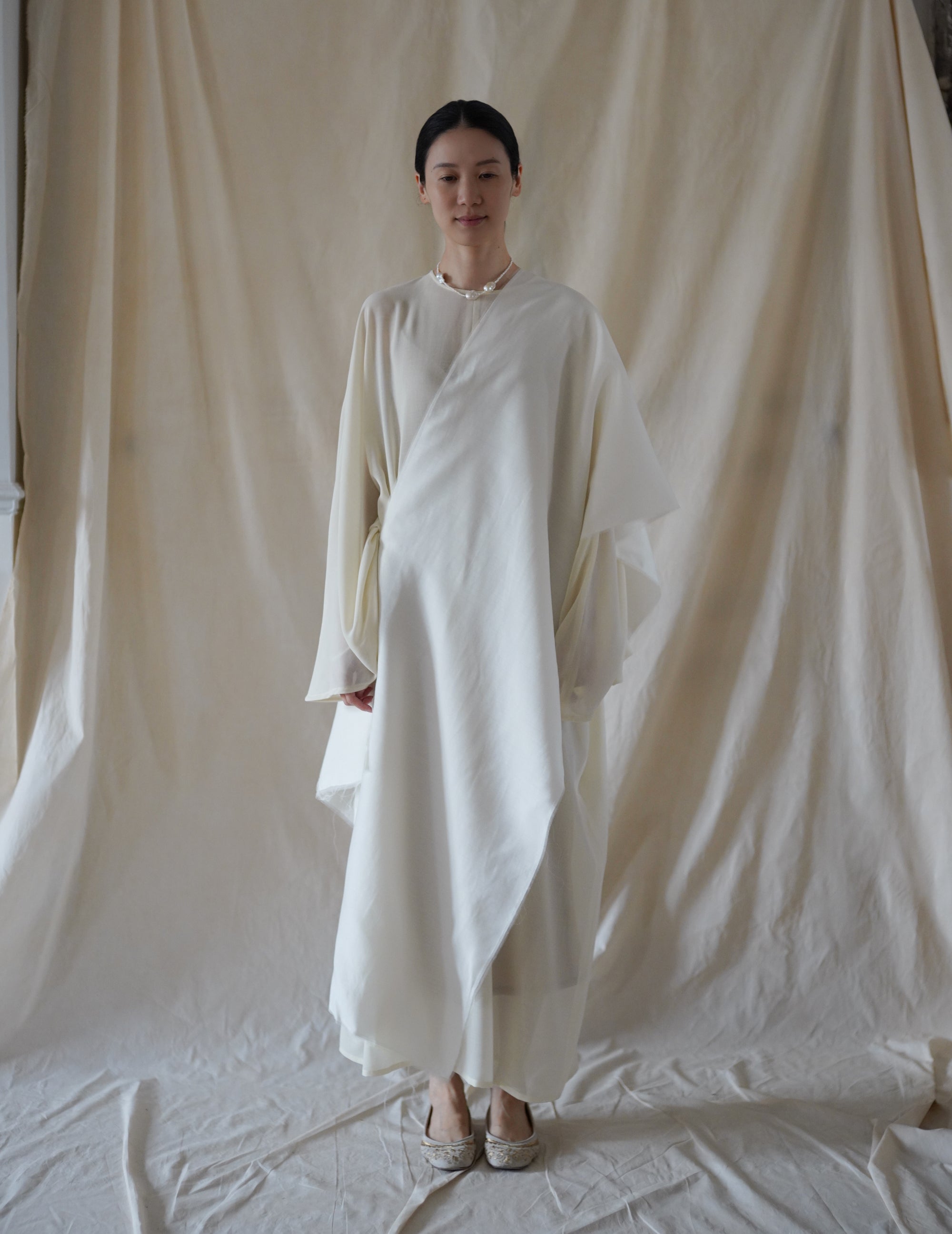 Macha Scarf Raw・Cream Off White