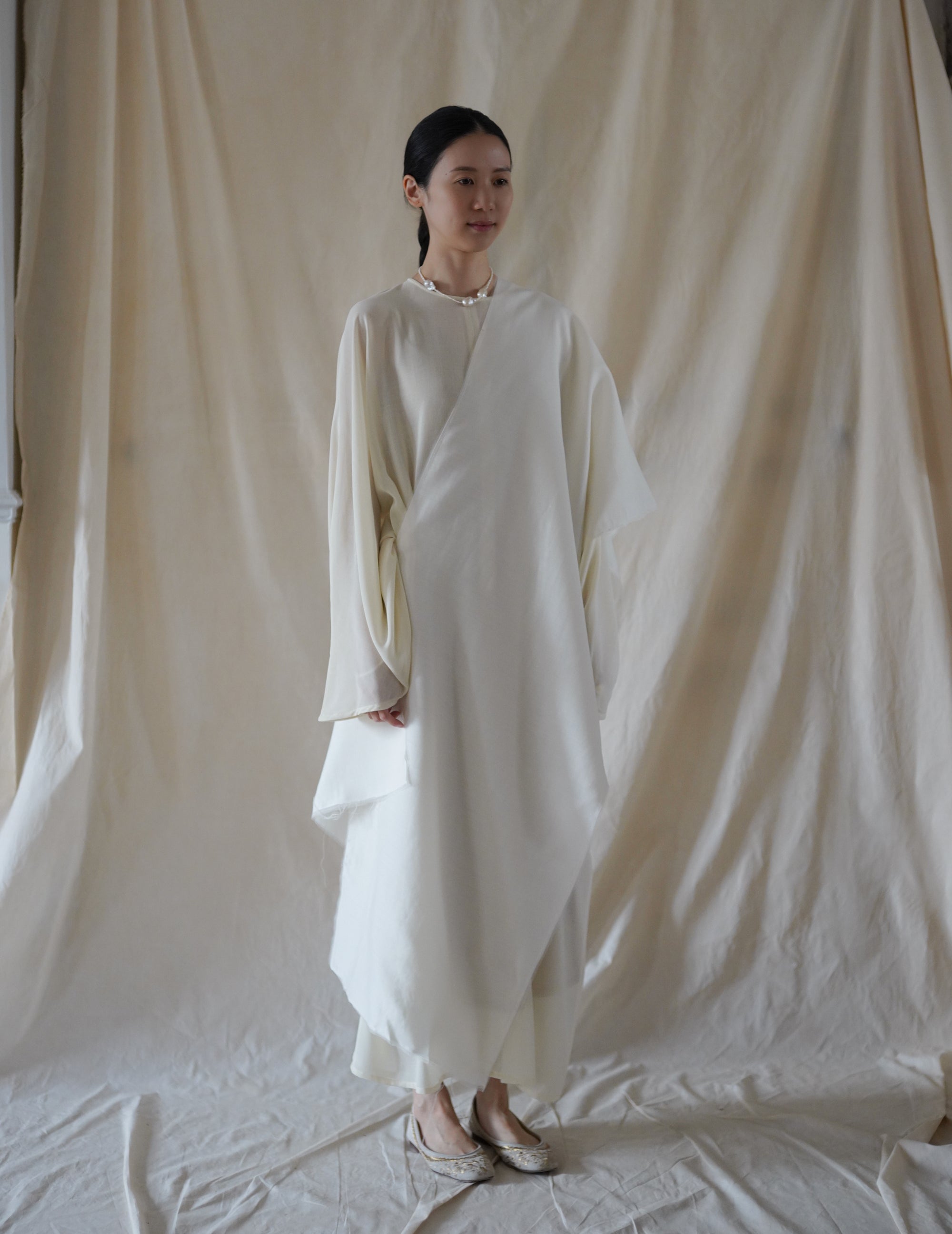 Macha Scarf Raw・Cream Off White