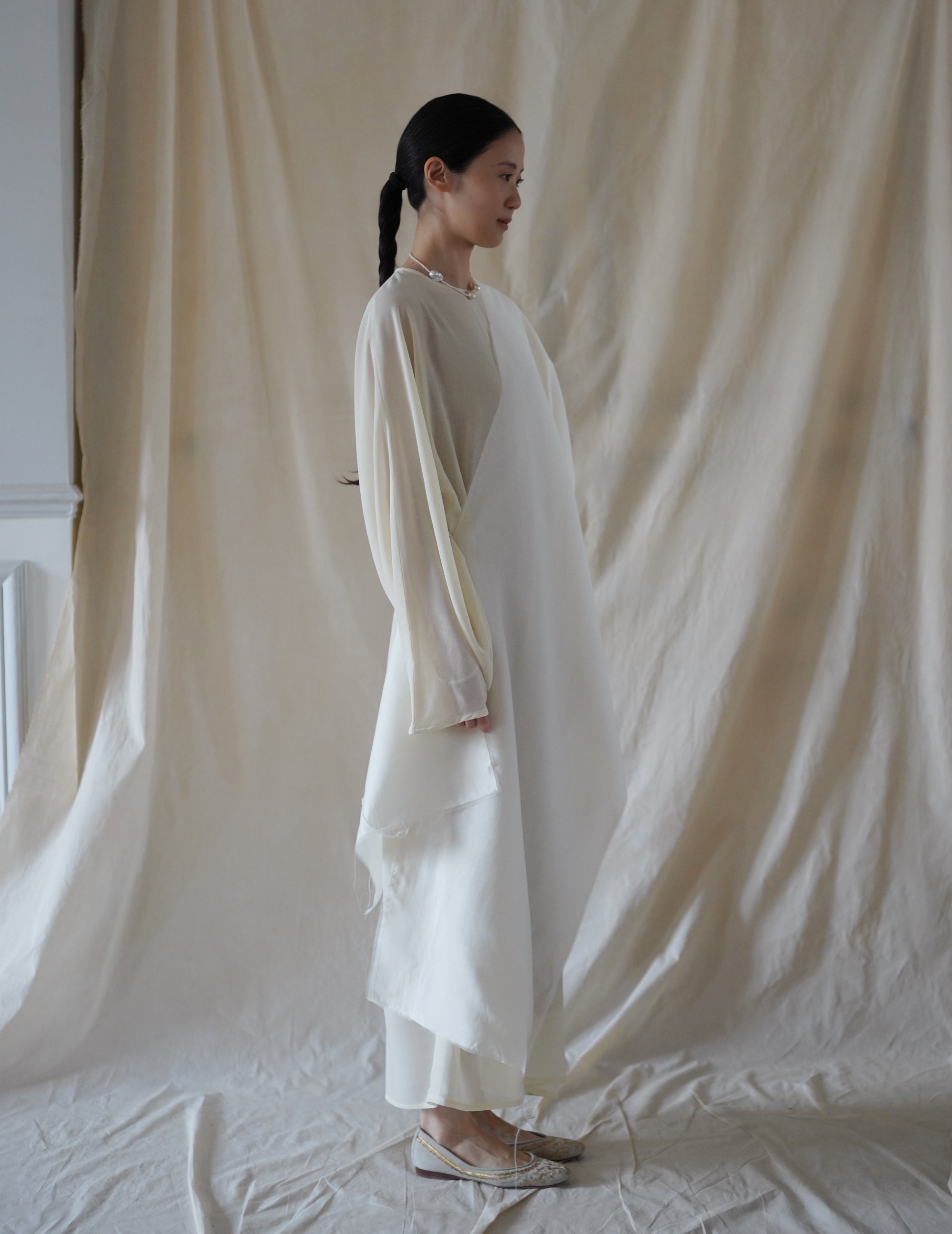 Macha Scarf Raw・Cream Off White