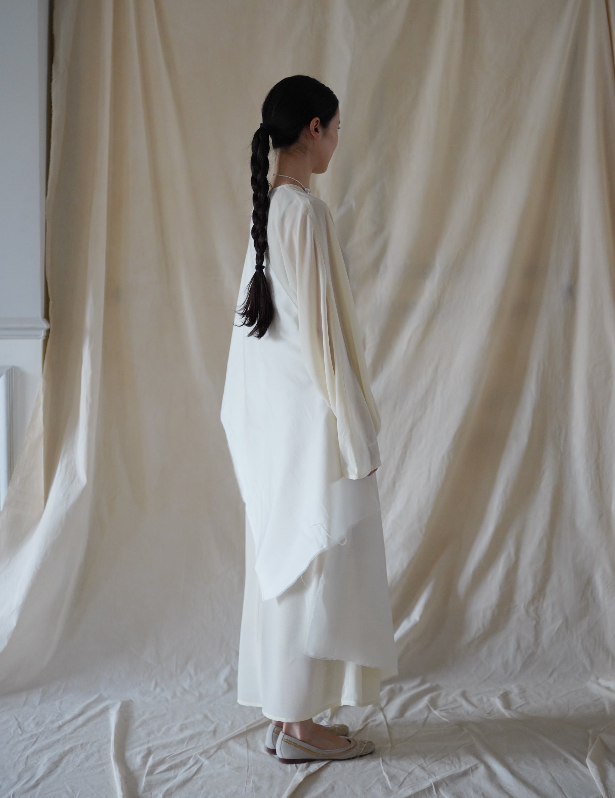 Macha Scarf Raw・Cream Off White