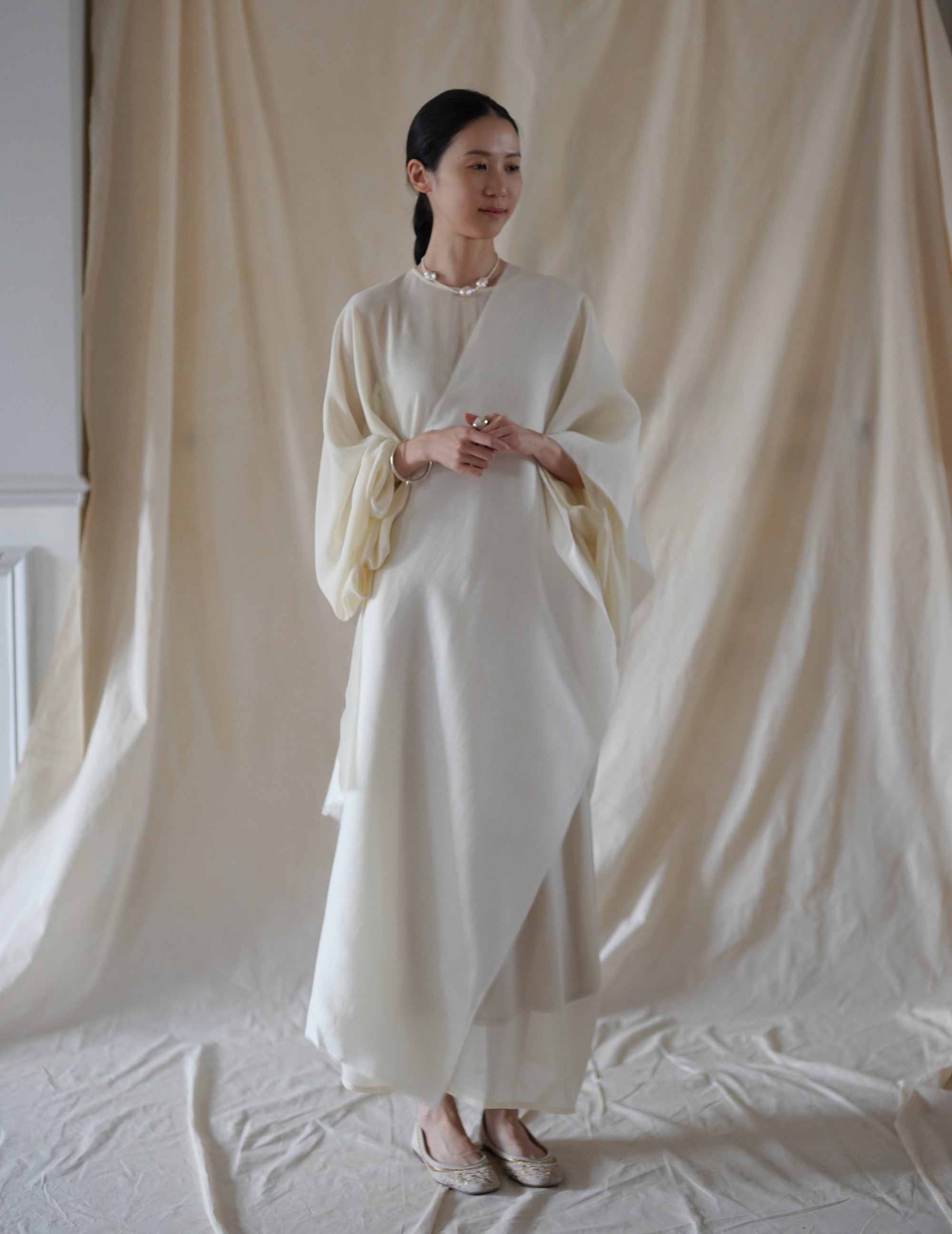 Macha Scarf Raw・Cream Off White