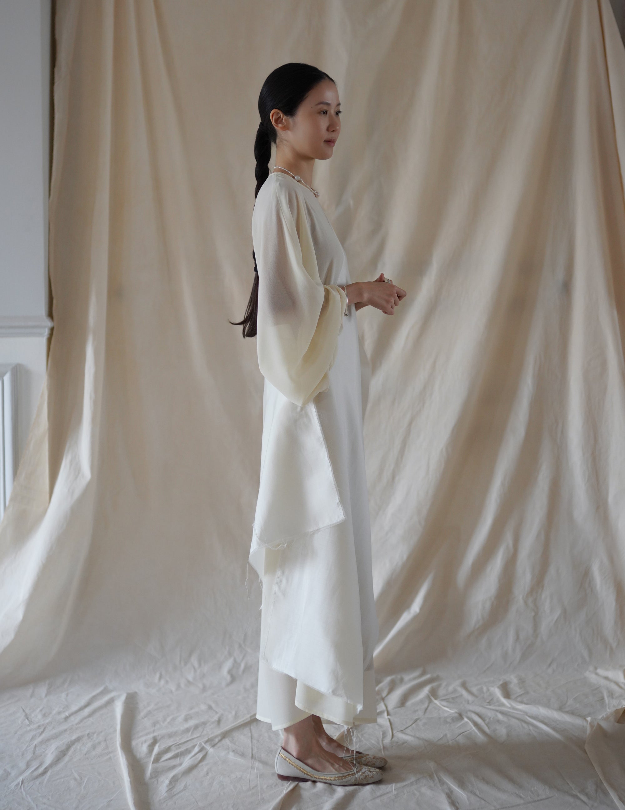 Macha Scarf Raw・Cream Off White