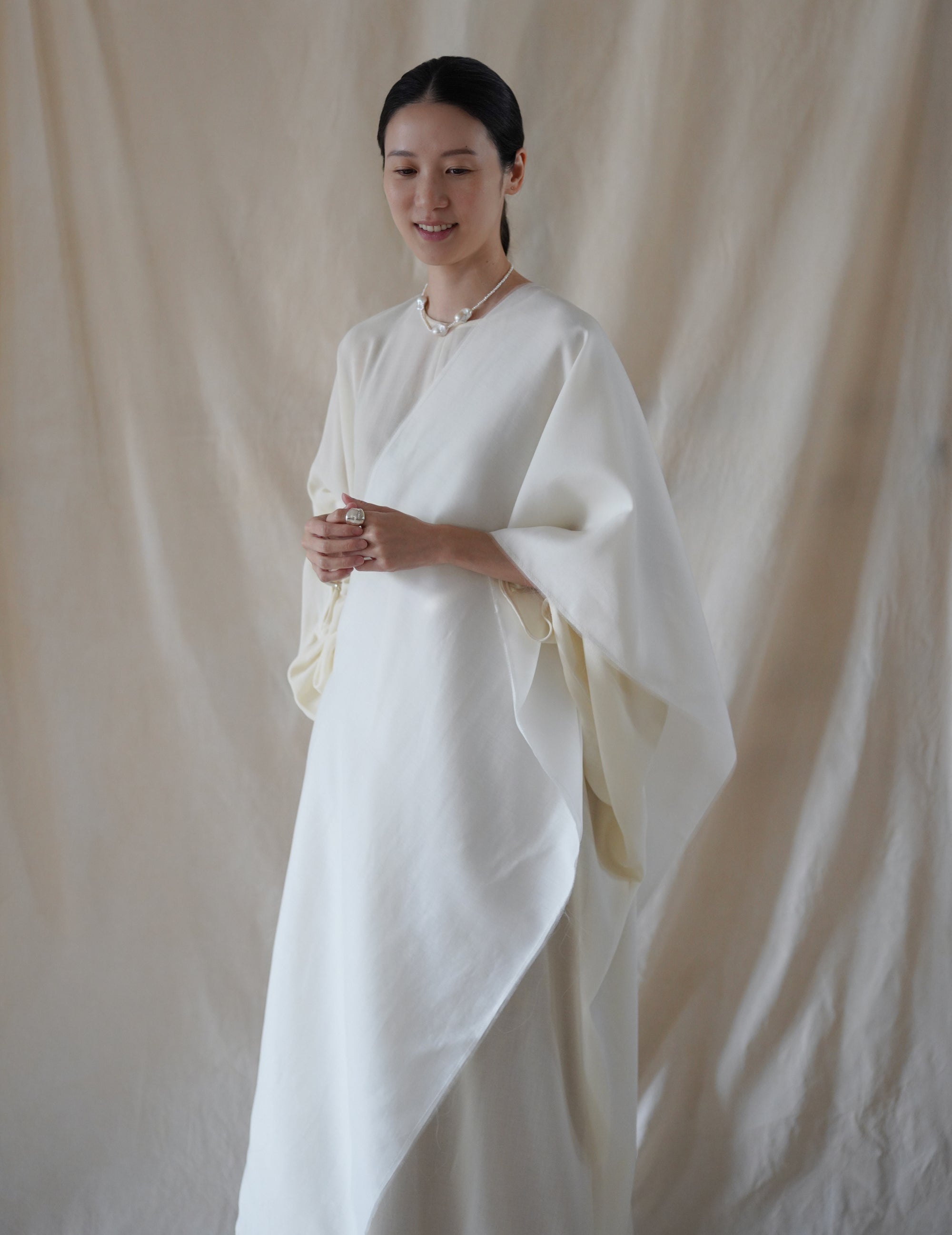 Macha Scarf Raw・Cream Off White