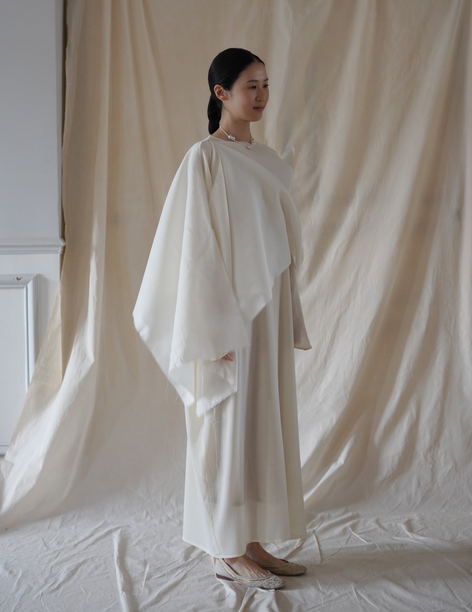 Macha Scarf Raw・Cream Off White