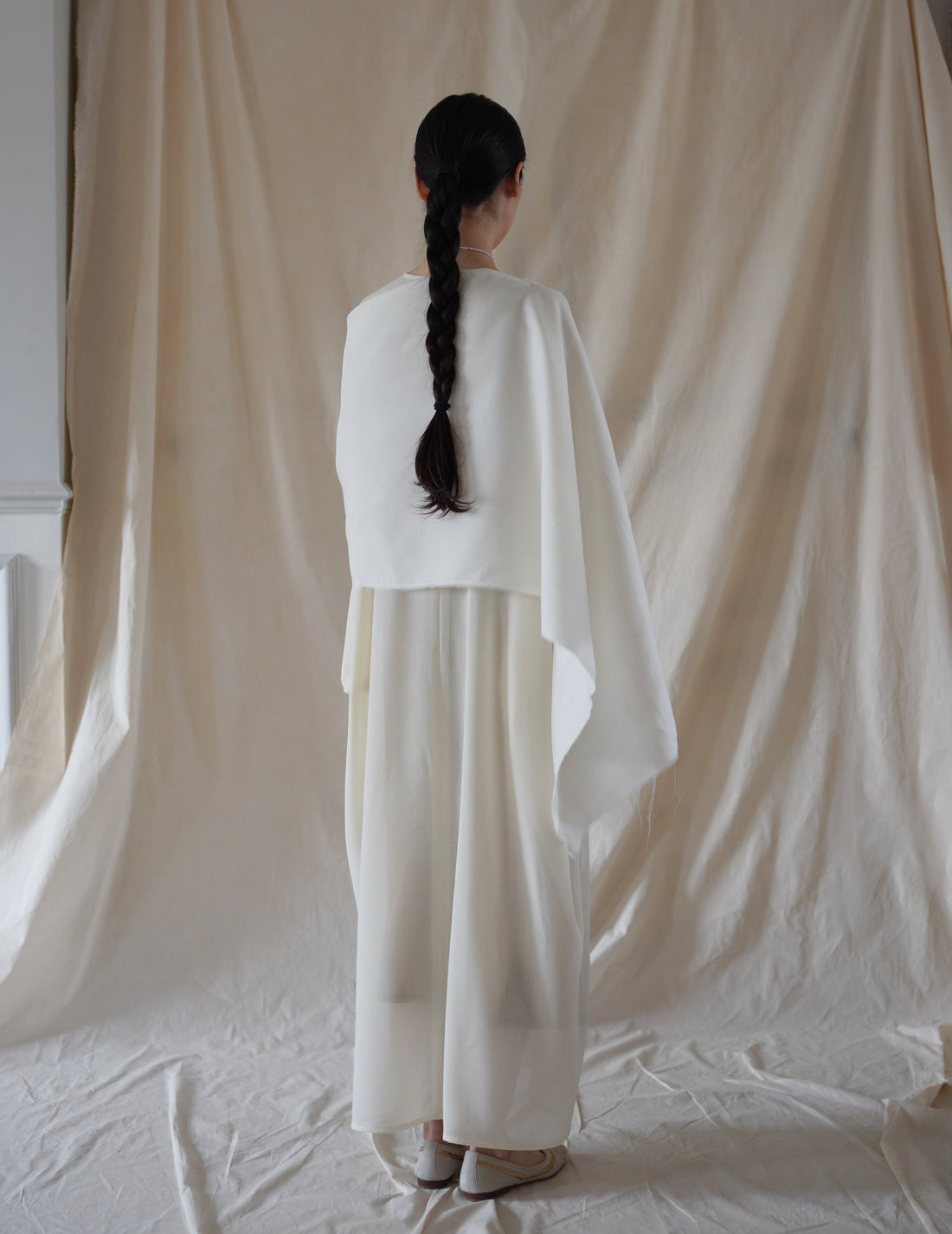 Macha Scarf Raw・Cream Off White