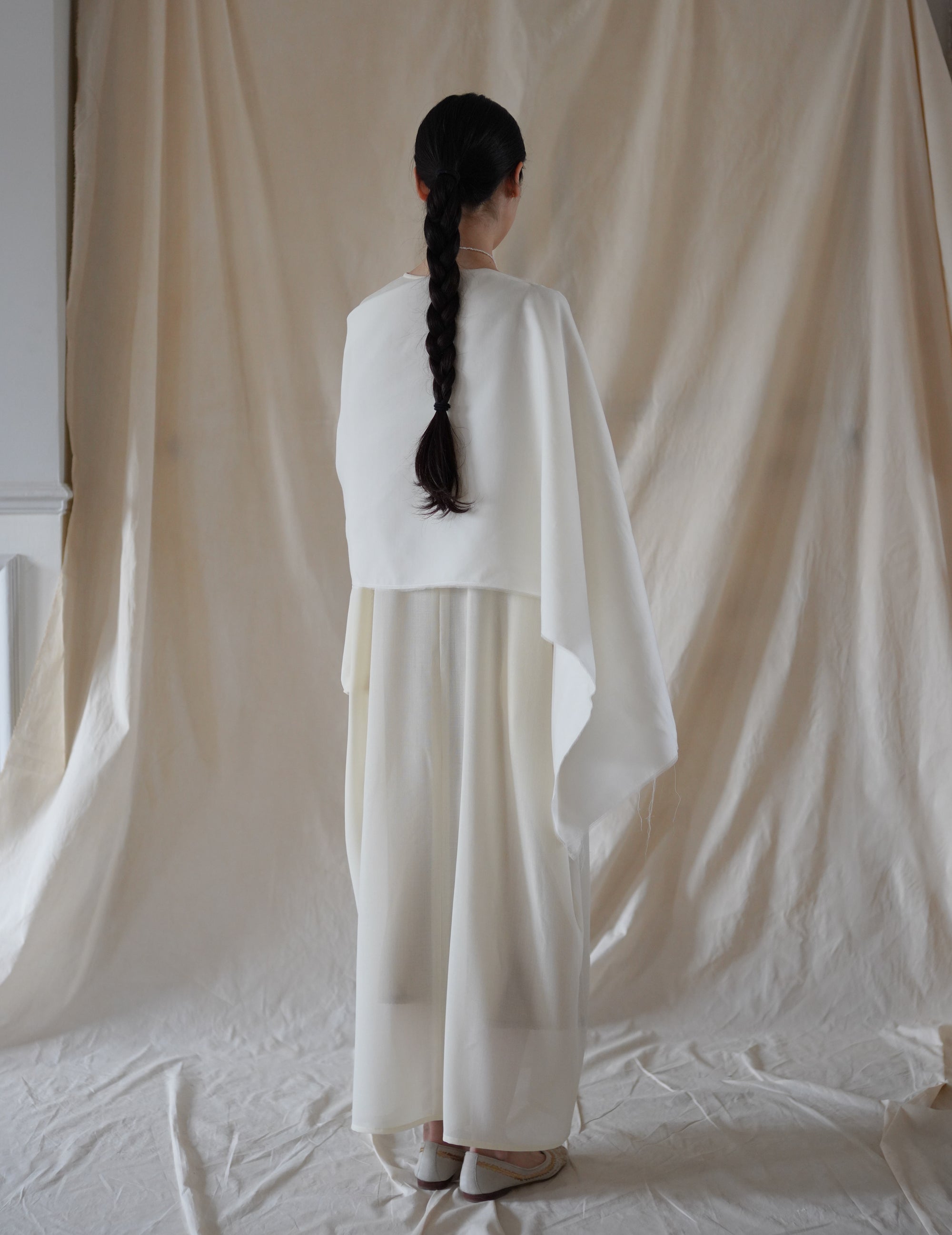 Macha Scarf Raw・Cream Off White