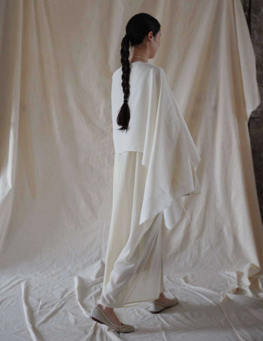 Macha Scarf Raw・Cream Off White