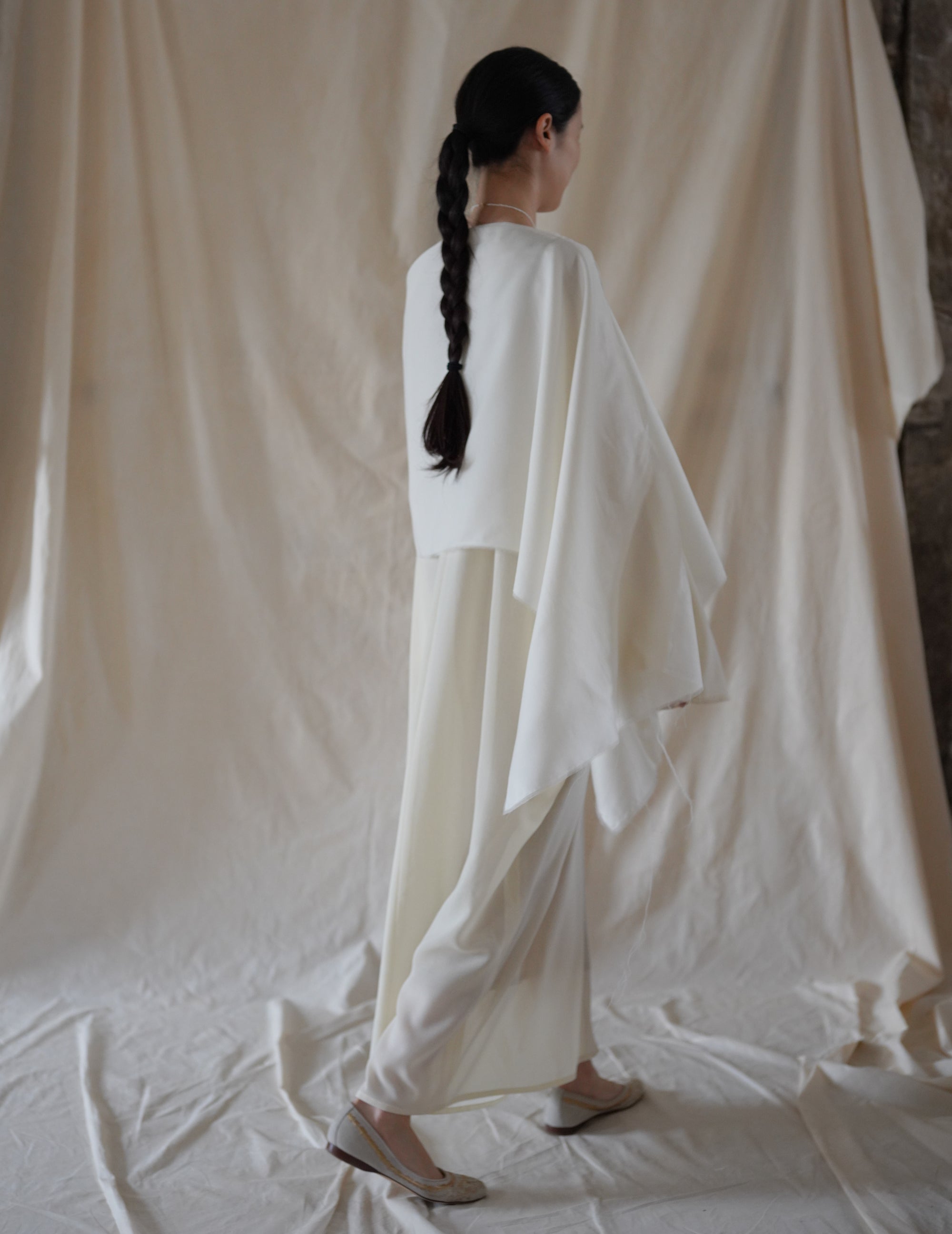 Macha Scarf Raw・Cream Off White