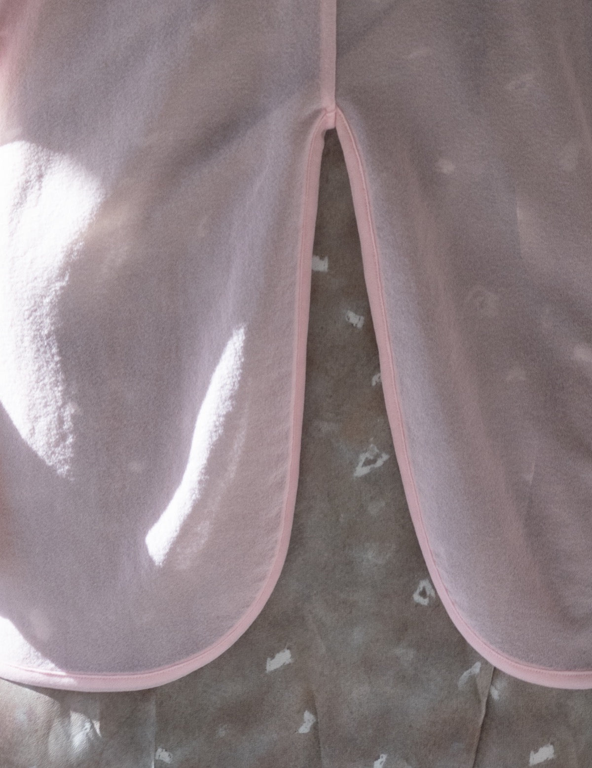 Draped Jersey Sheer Sleeveless Top・Pink