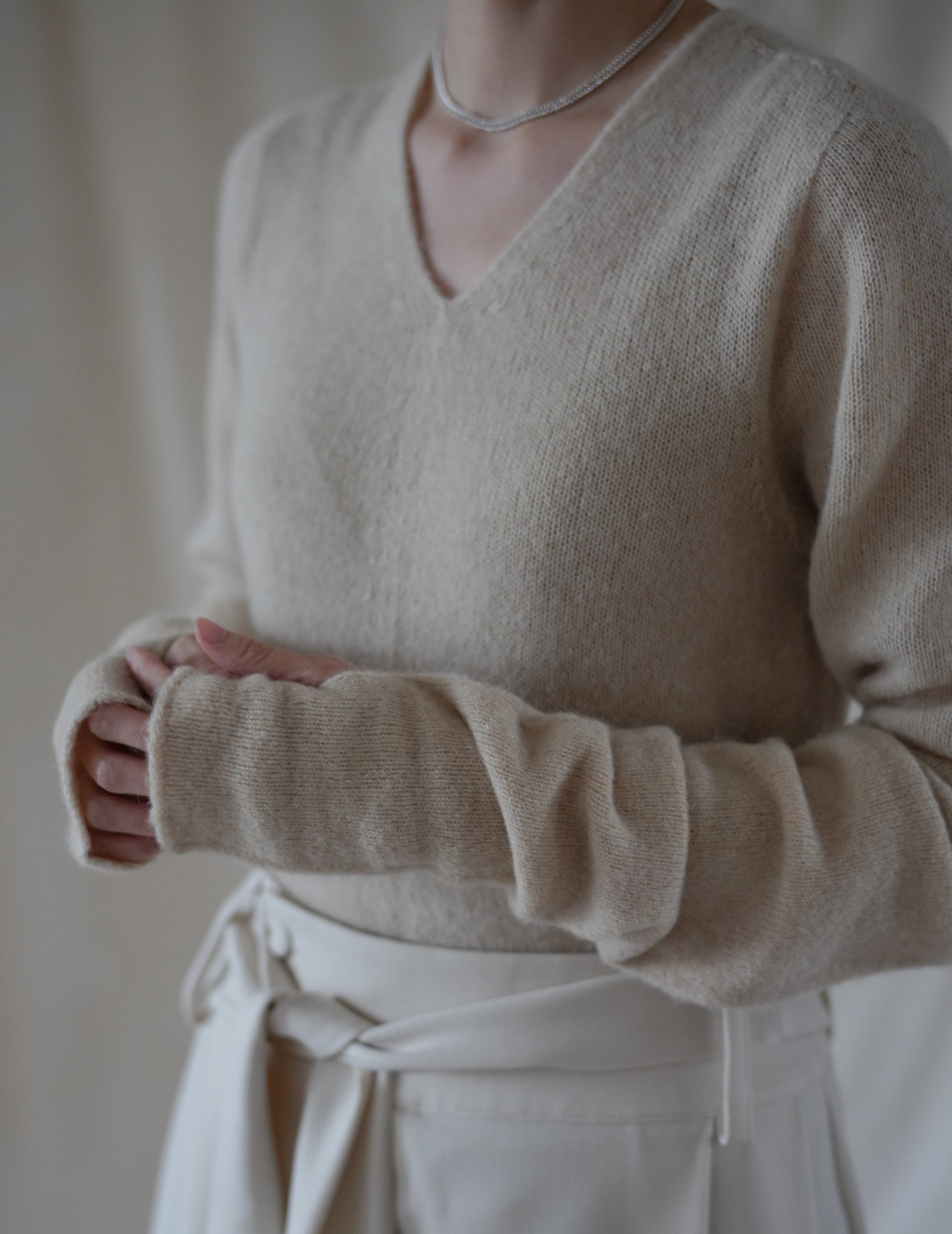 HANA MITTENS - IVORY