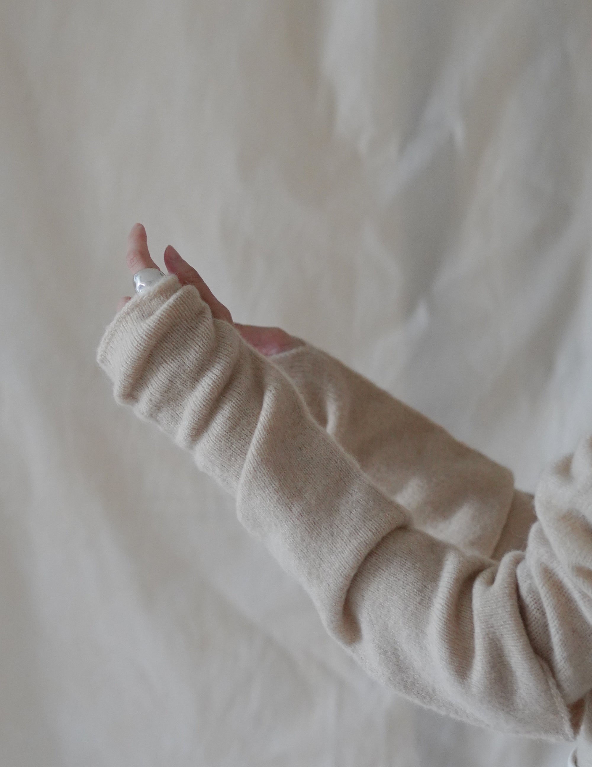 HANA MITTENS - IVORY