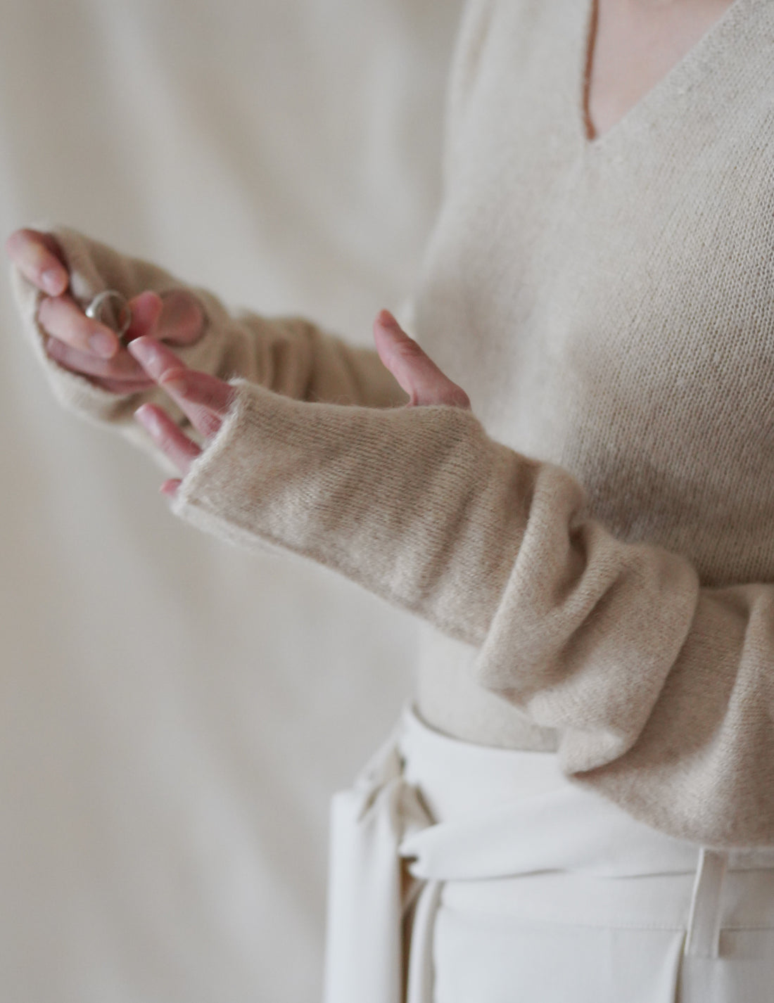 CORTANA | HANA MITTENS - IVORY