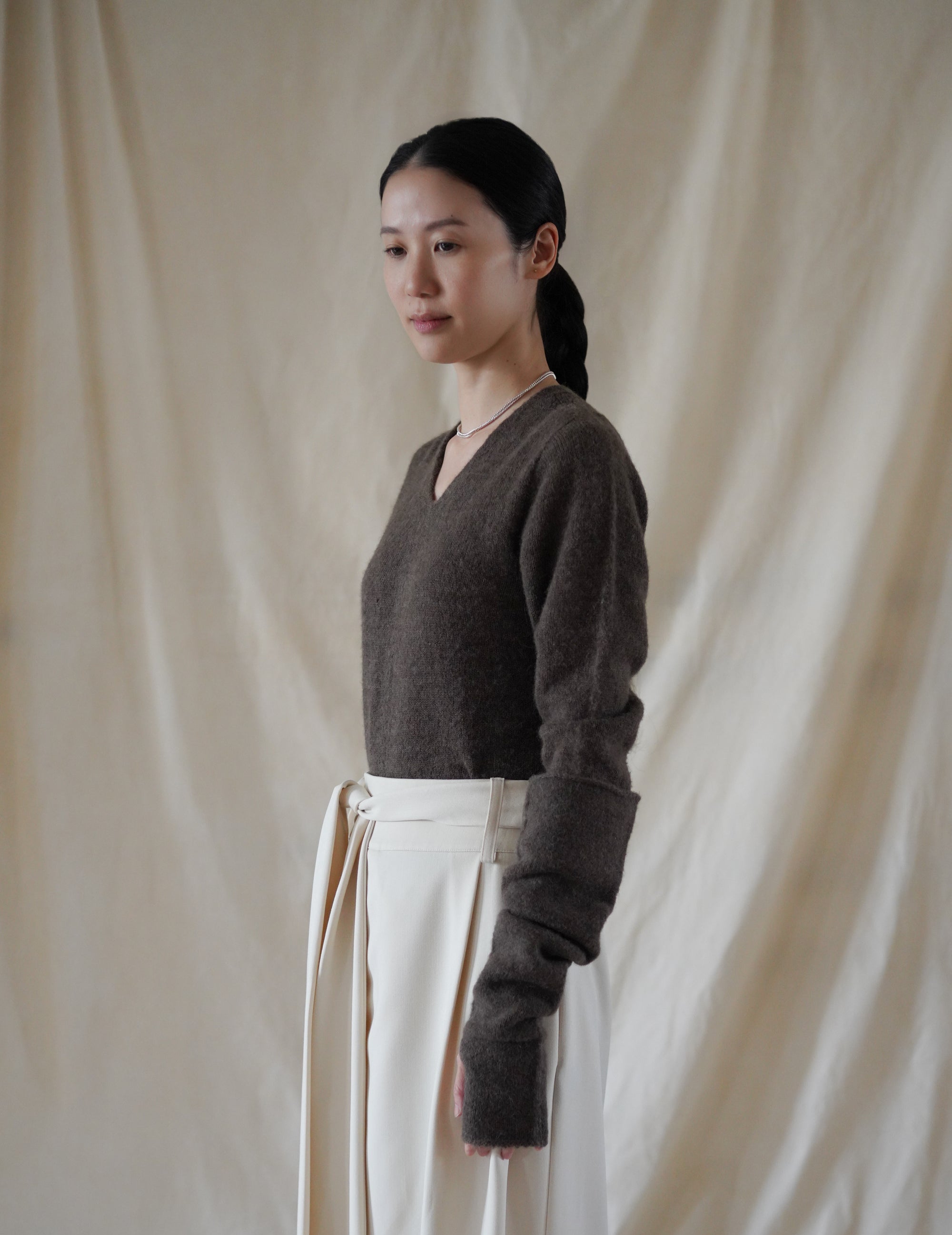 HANA MITTENS - DARK TAUPE