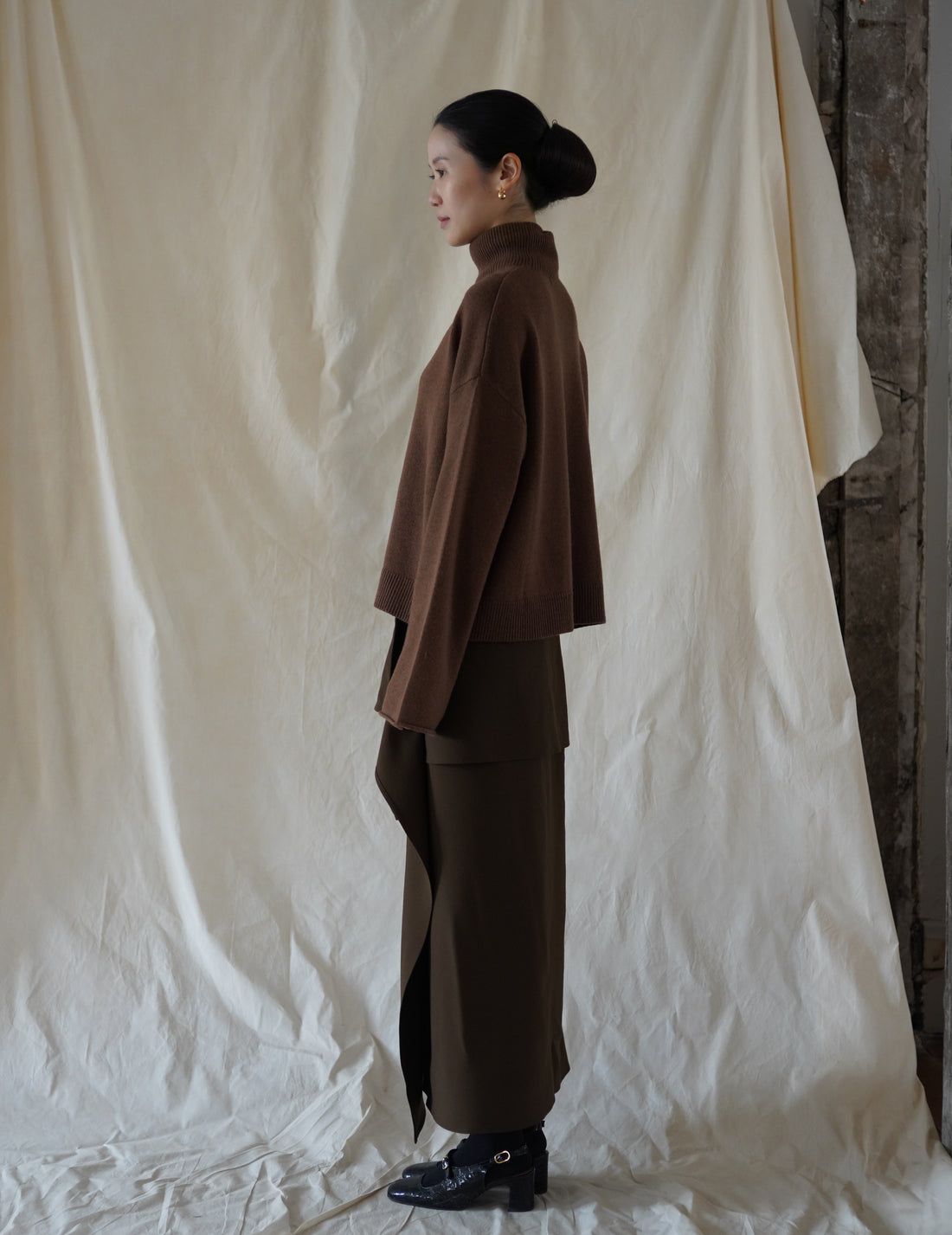ALICIA SWEATER - Khaki Brown