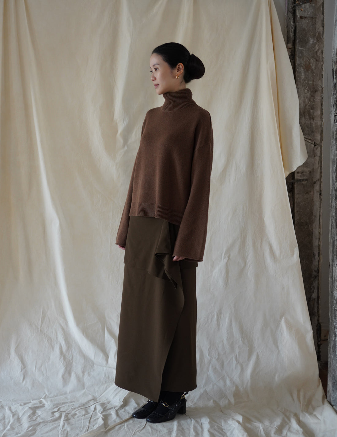 ALICIA SWEATER - Khaki Brown