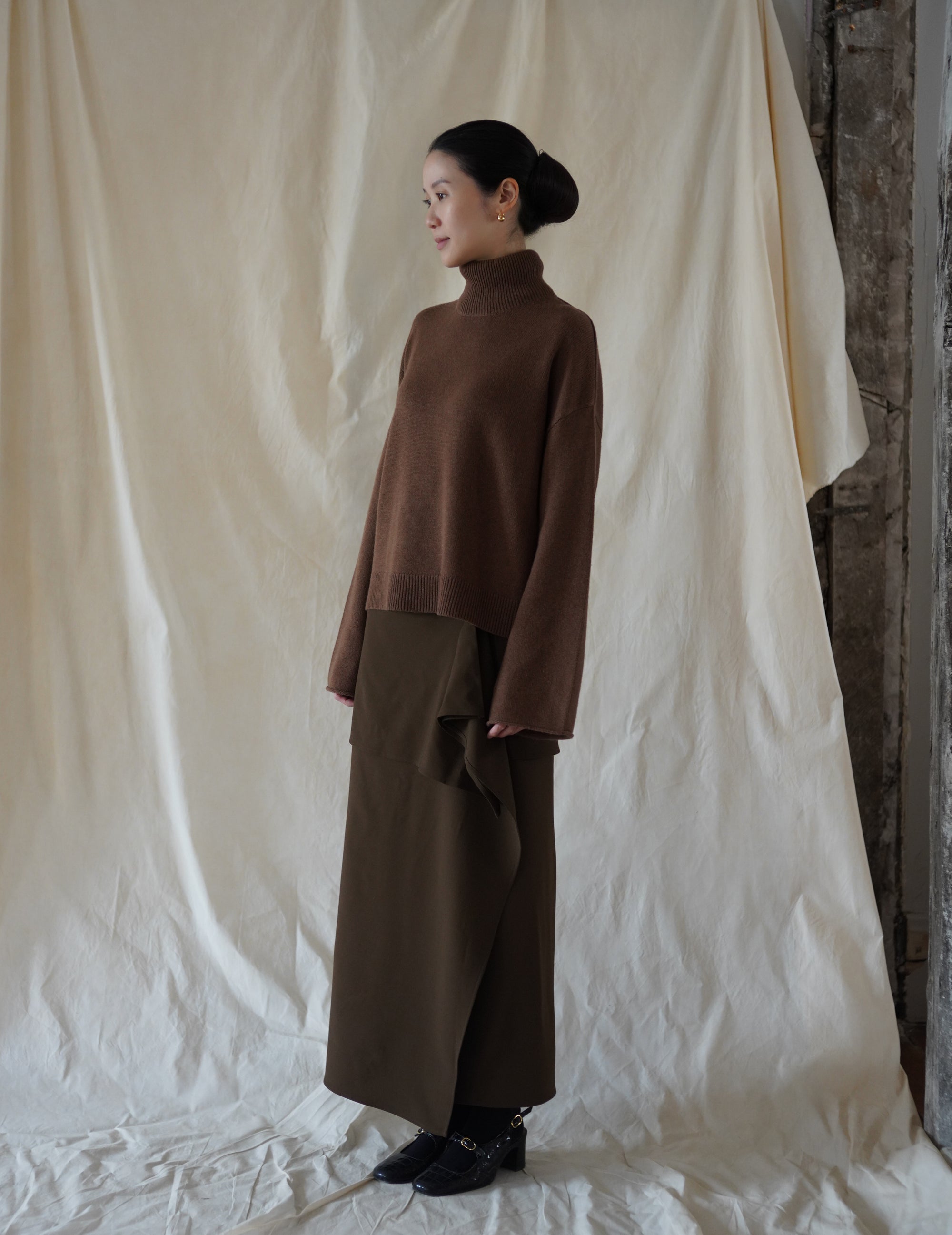 ALICIA SWEATER - Khaki Brown