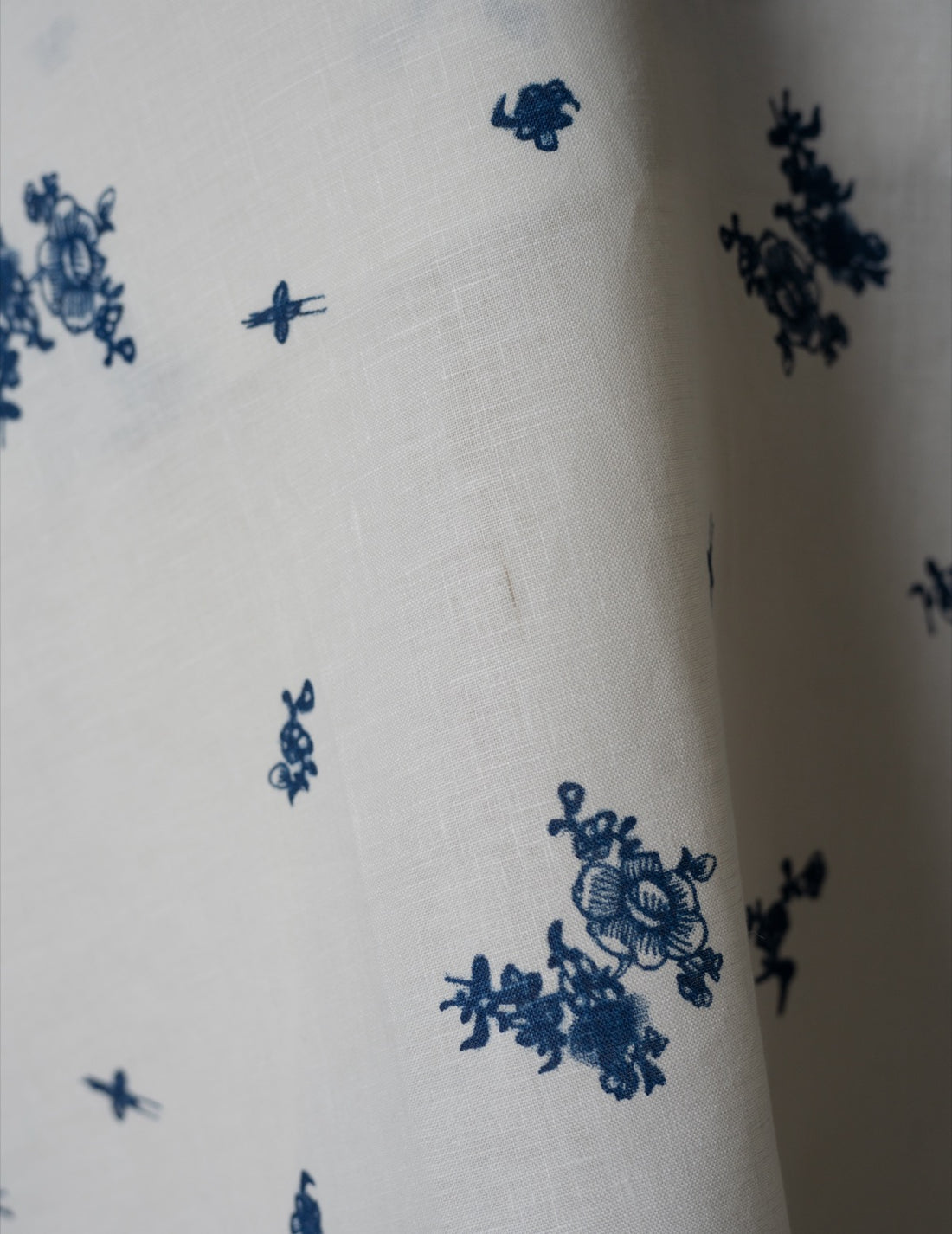 Quitan | Indigo Print Linen Apron・Indigo Print