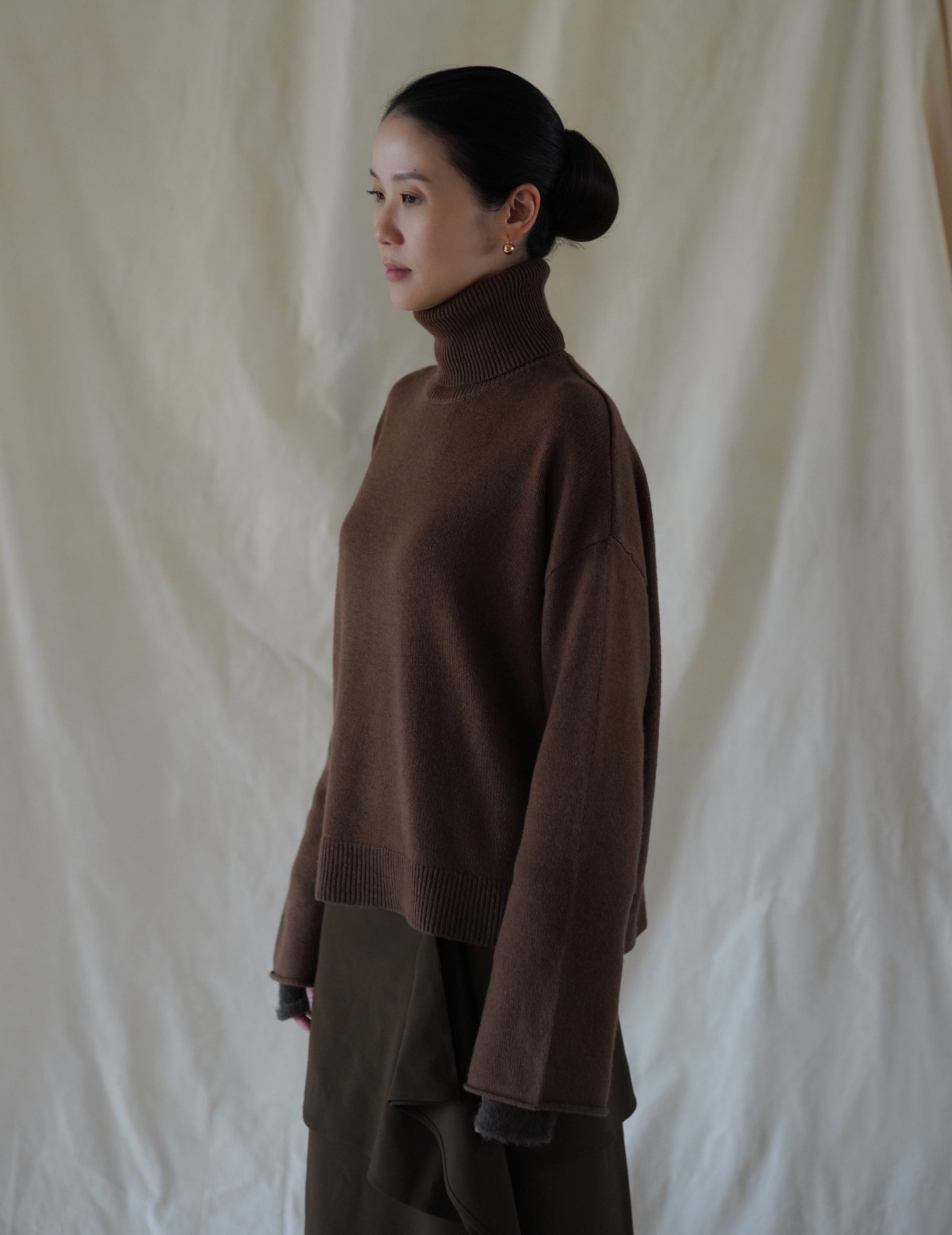 ALICIA SWEATER - Khaki Brown