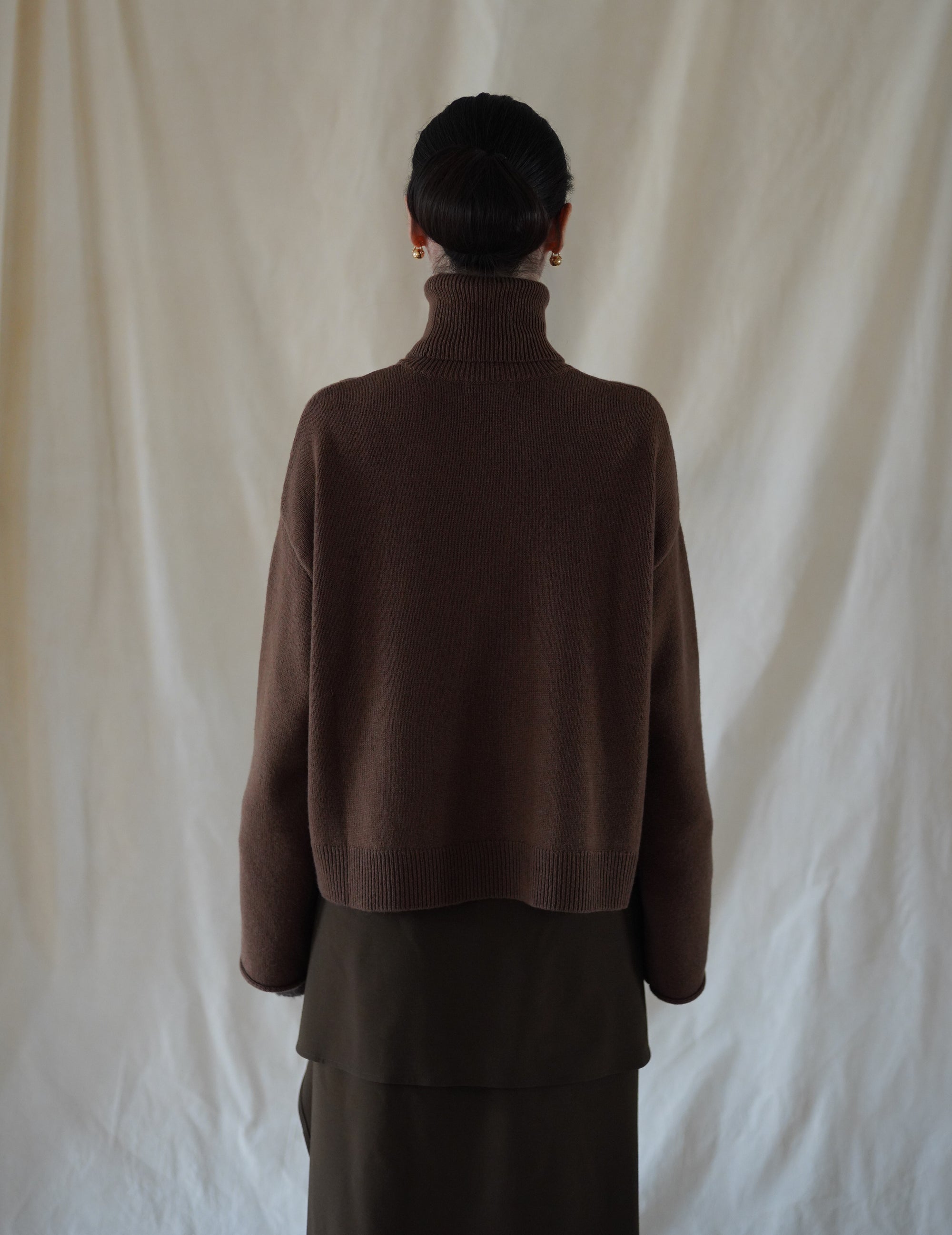 ALICIA SWEATER - Khaki Brown