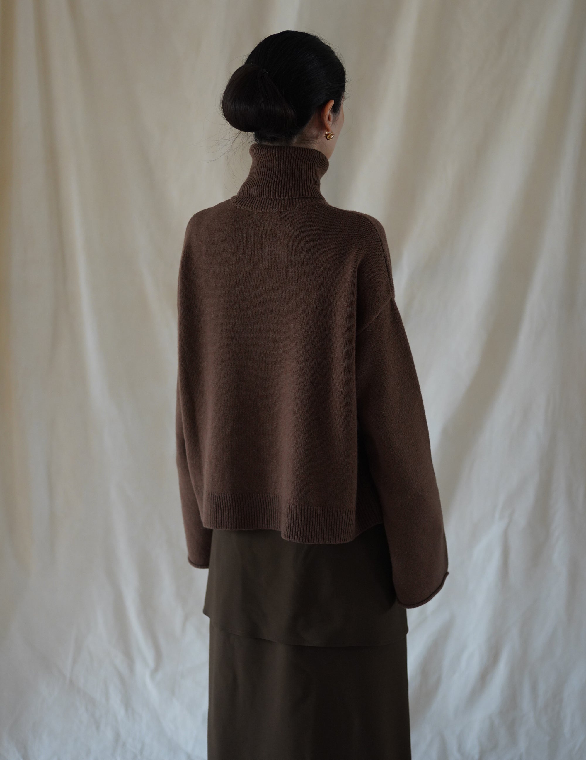 ALICIA SWEATER - Khaki Brown
