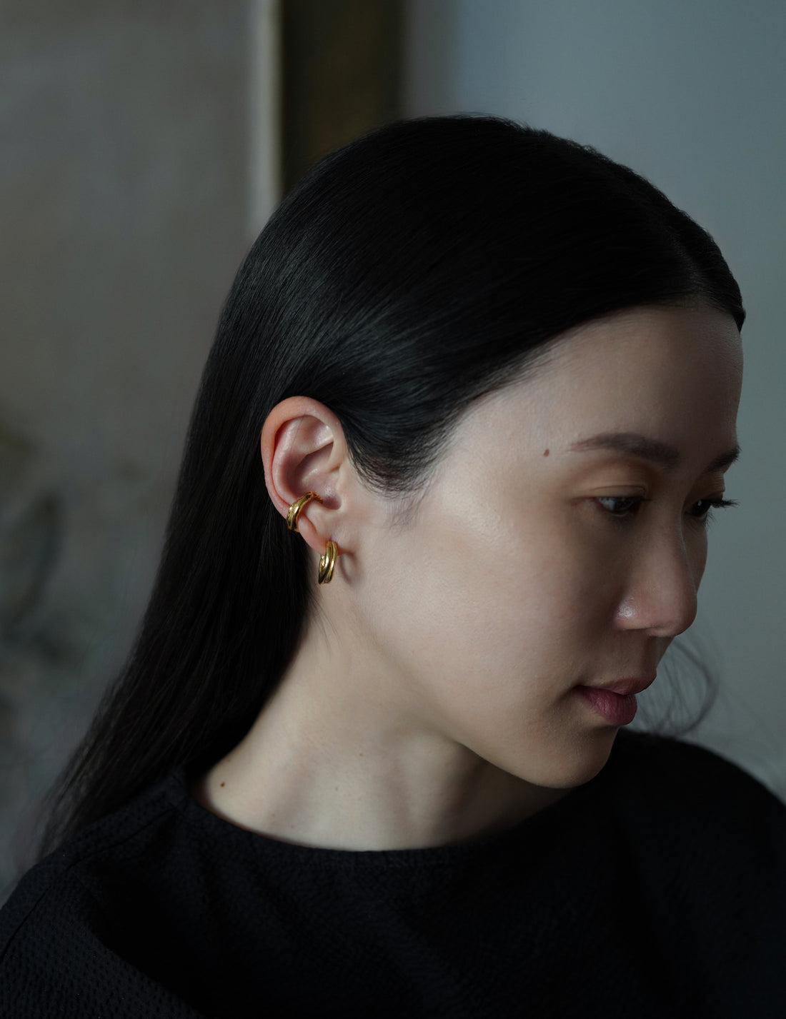 DRIP CHUNKY EAR CUFF・Gold